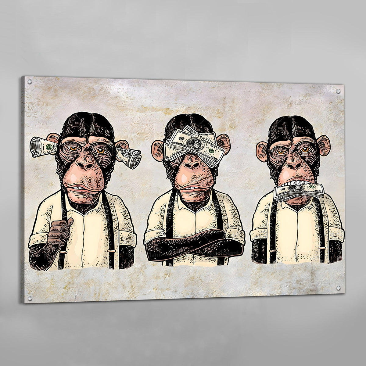 Tableau 3 Singes - The Art Avenue