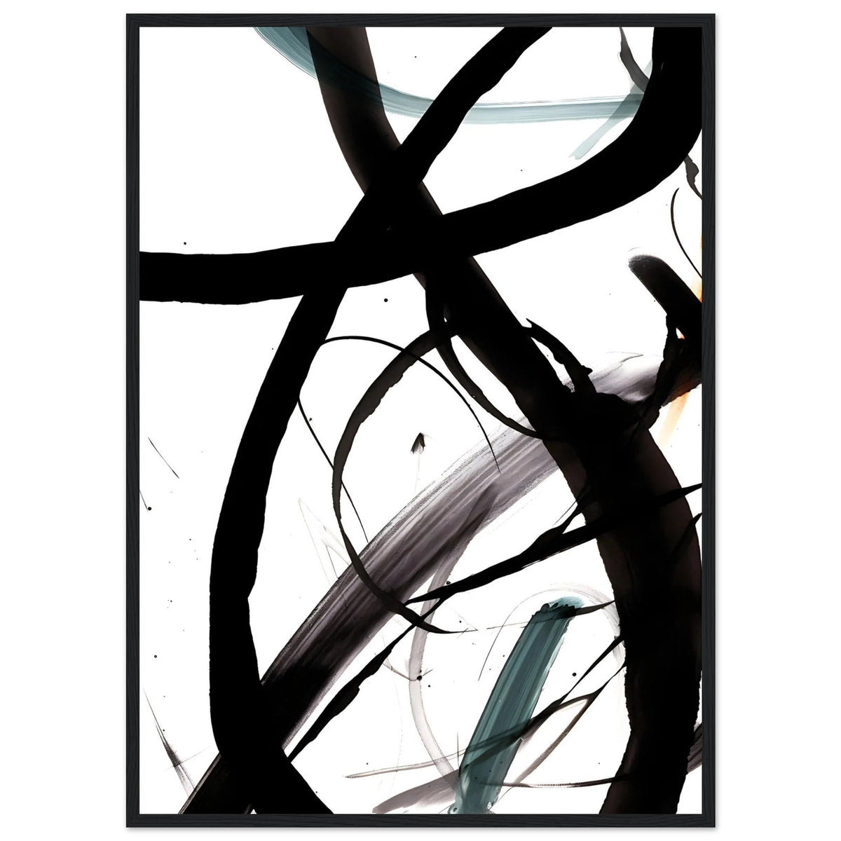 Tableau Abstrait Blanc et Noir - The Art Avenue
