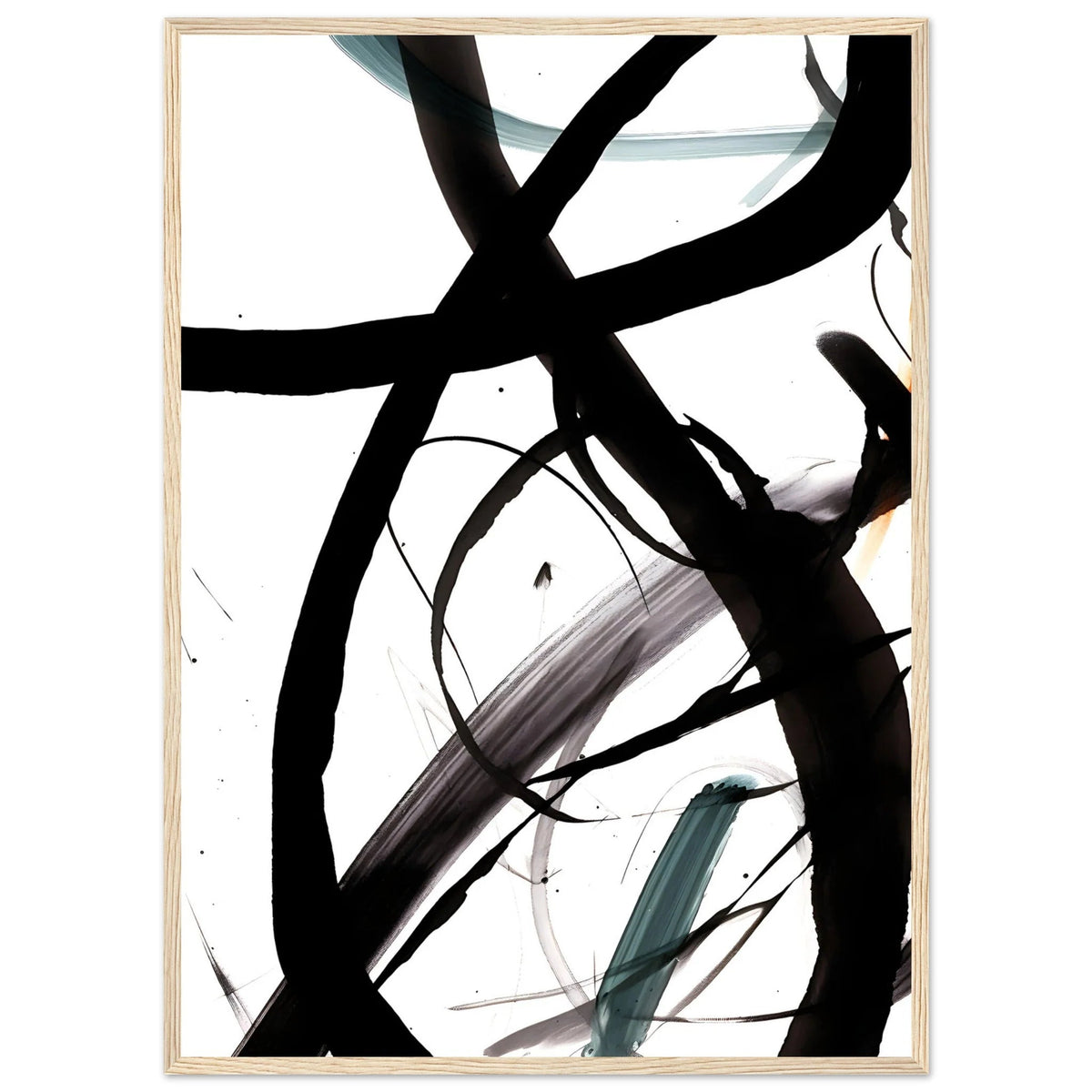 Tableau Abstrait Blanc et Noir - The Art Avenue