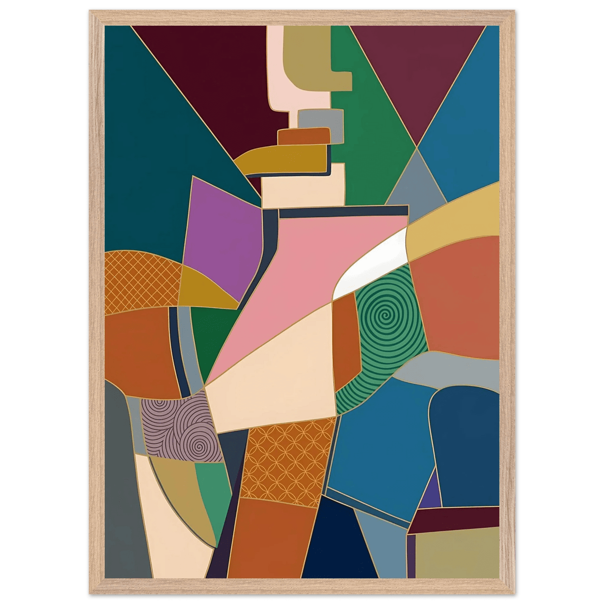 Tableau Abstrait Composition Cubiste - The Art Avenue