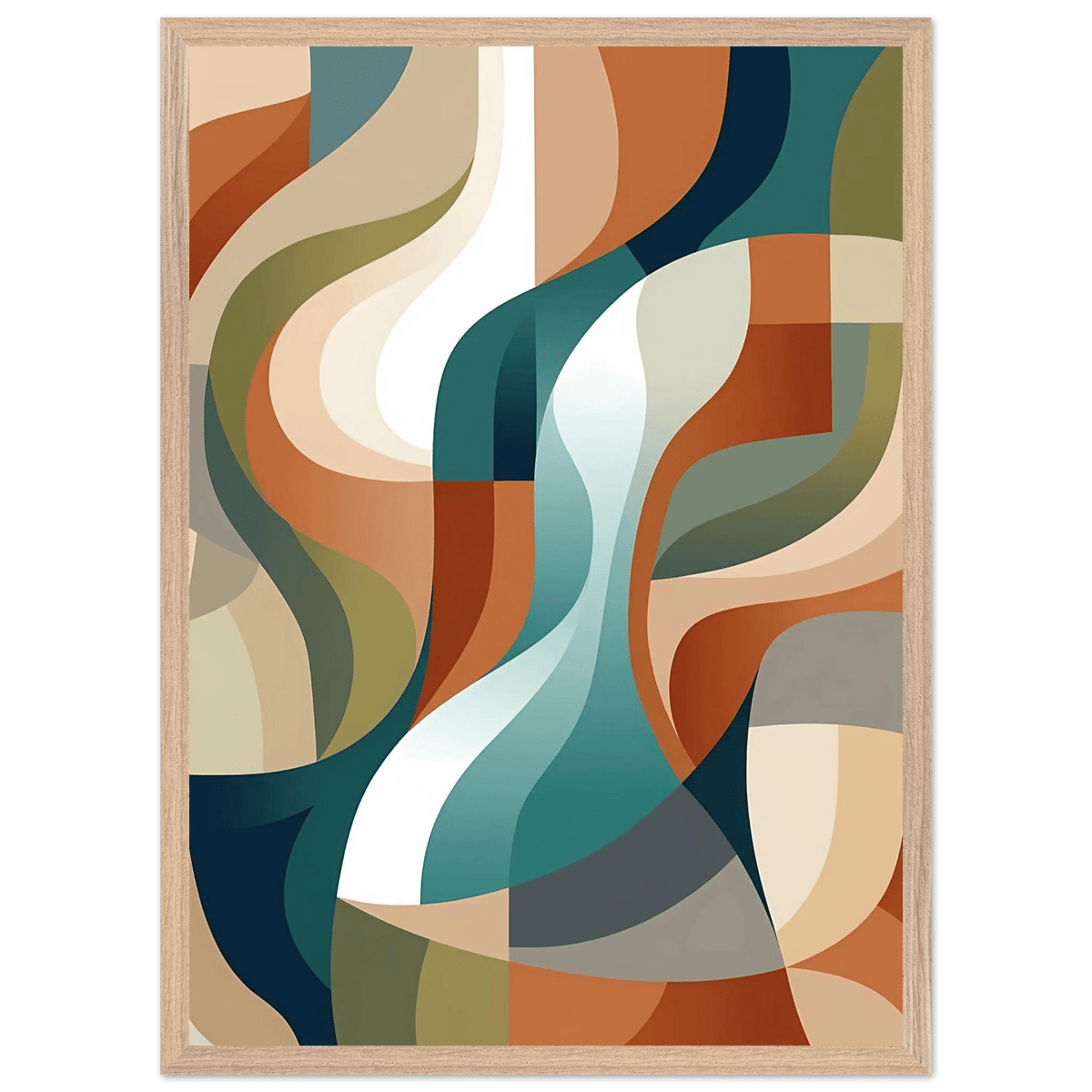 Tableau Abstrait Courbes Fluides - The Art Avenue