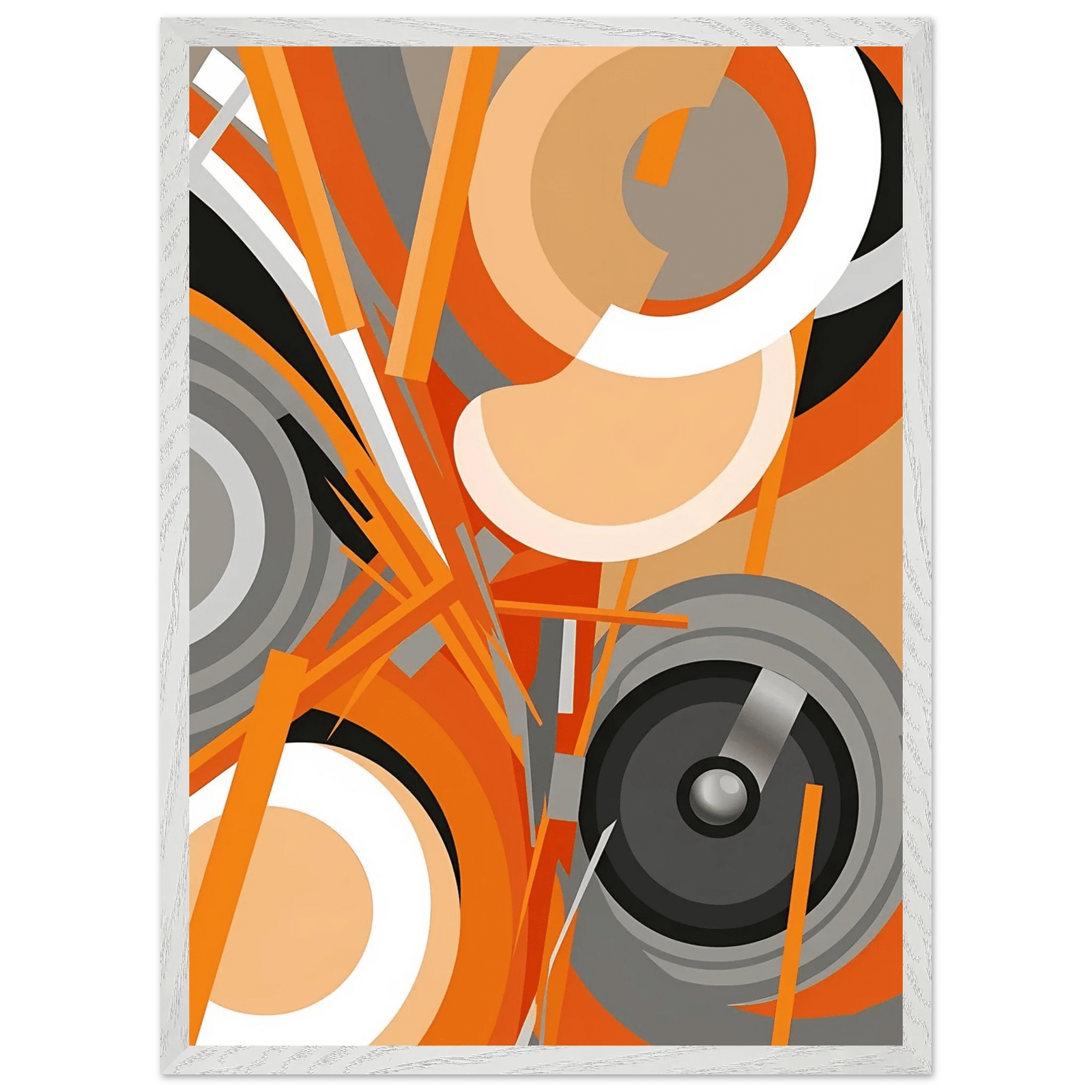 Tableau Abstrait Dynamique Orange - The Art Avenue
