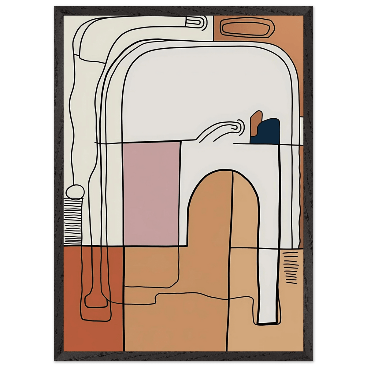 Tableau Abstrait Lignes Continues - The Art Avenue