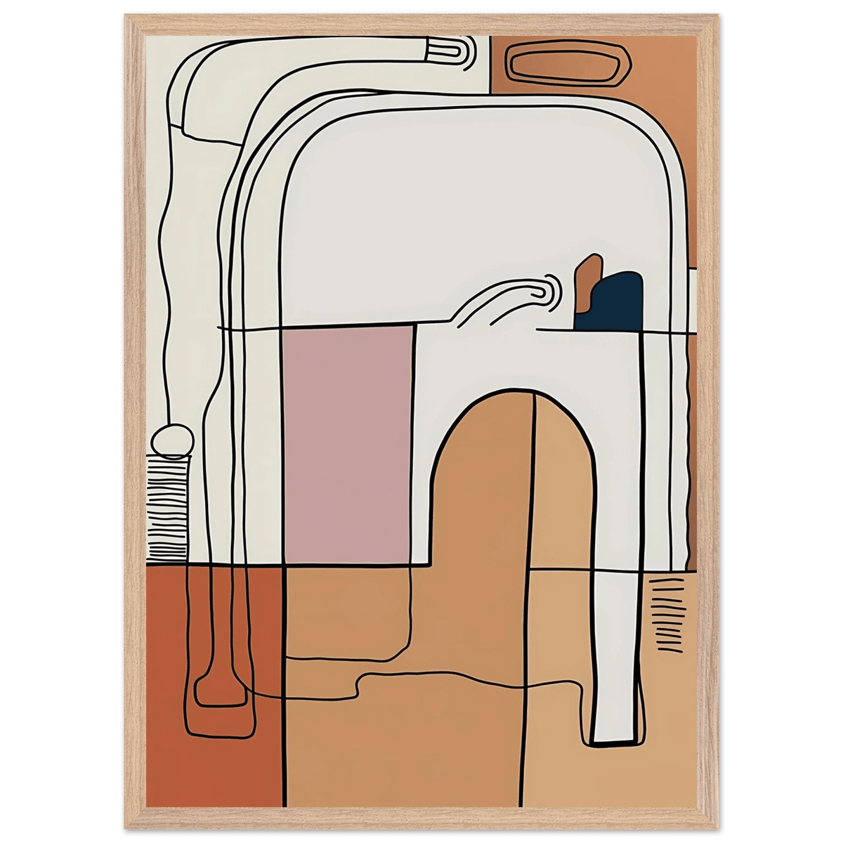 Tableau Abstrait Lignes Continues - The Art Avenue