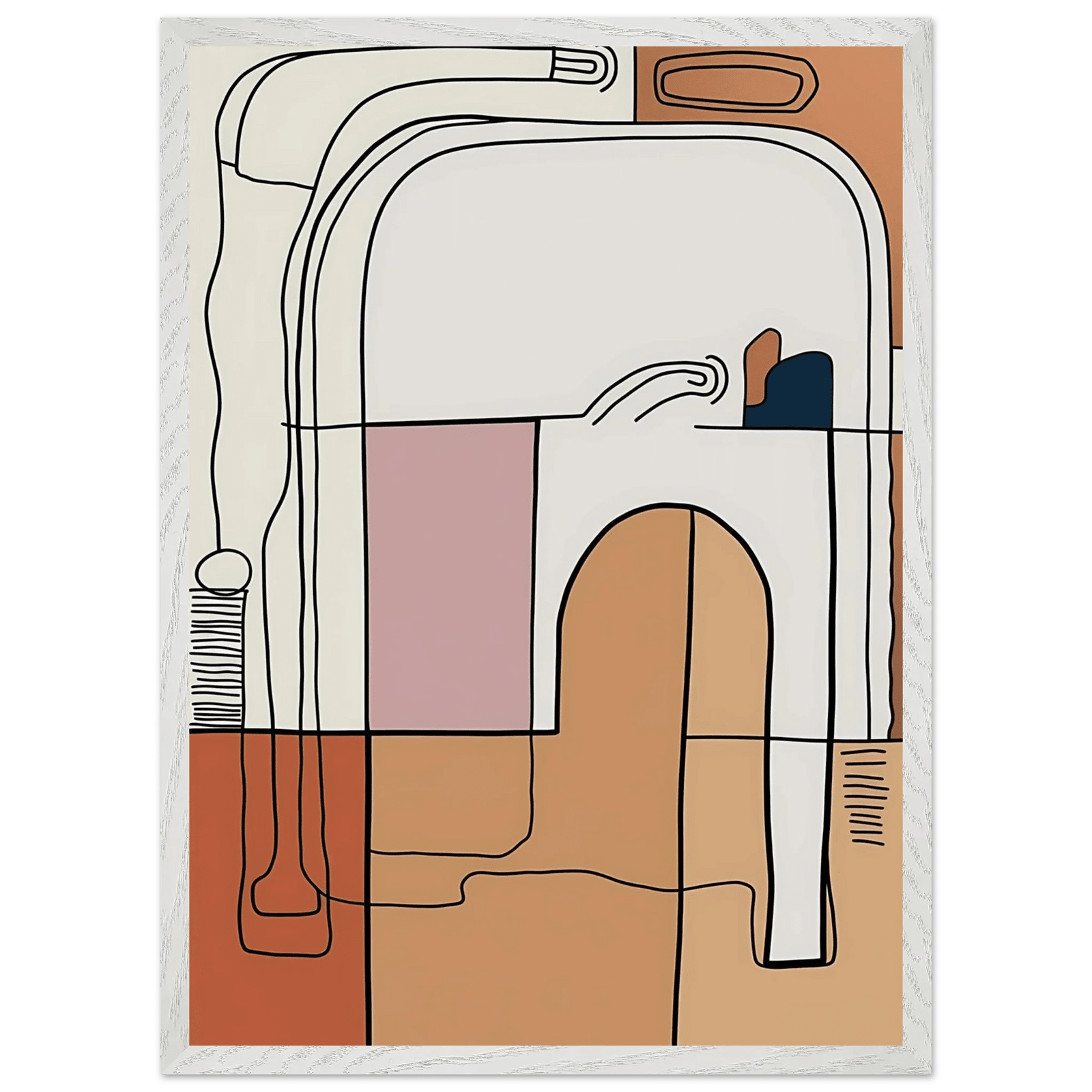Tableau Abstrait Lignes Continues - The Art Avenue