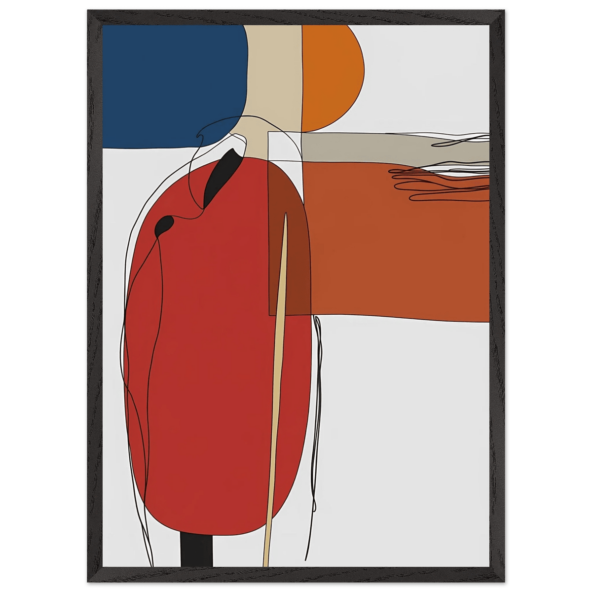 Tableau Abstrait Silhouette Minimaliste - The Art Avenue