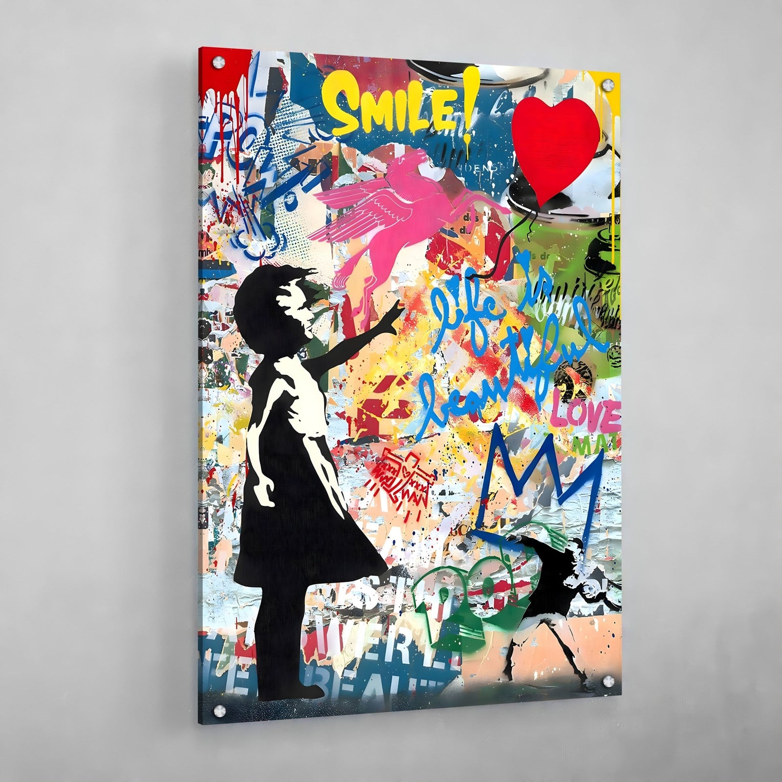 Tableau Banksy La Petite Fille Au Ballon Street Art - The Art Avenue