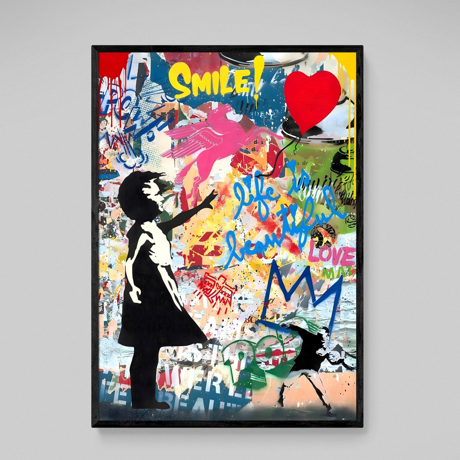 Tableau Banksy La Petite Fille Au Ballon Street Art - The Art Avenue