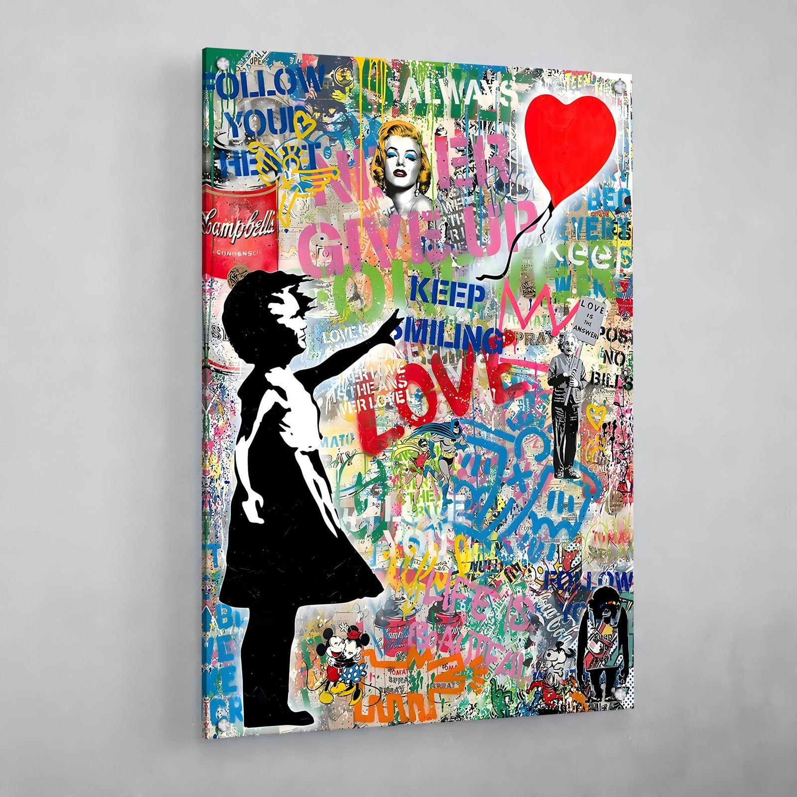 Tableau Banksy Street Art La Petite Fille Au Ballon - The Art Avenue