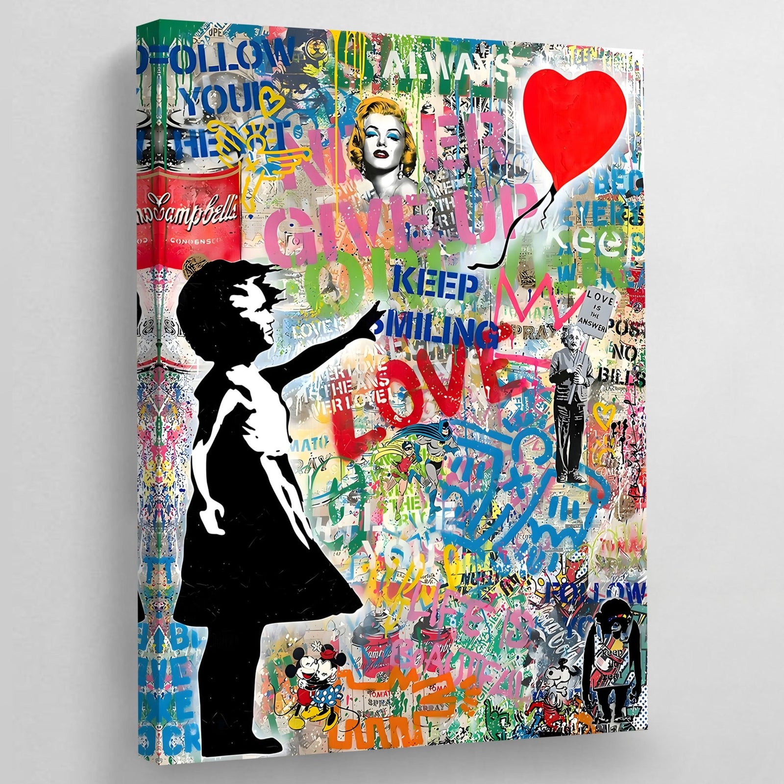 Tableau Banksy Street Art La Petite Fille Au Ballon - The Art Avenue