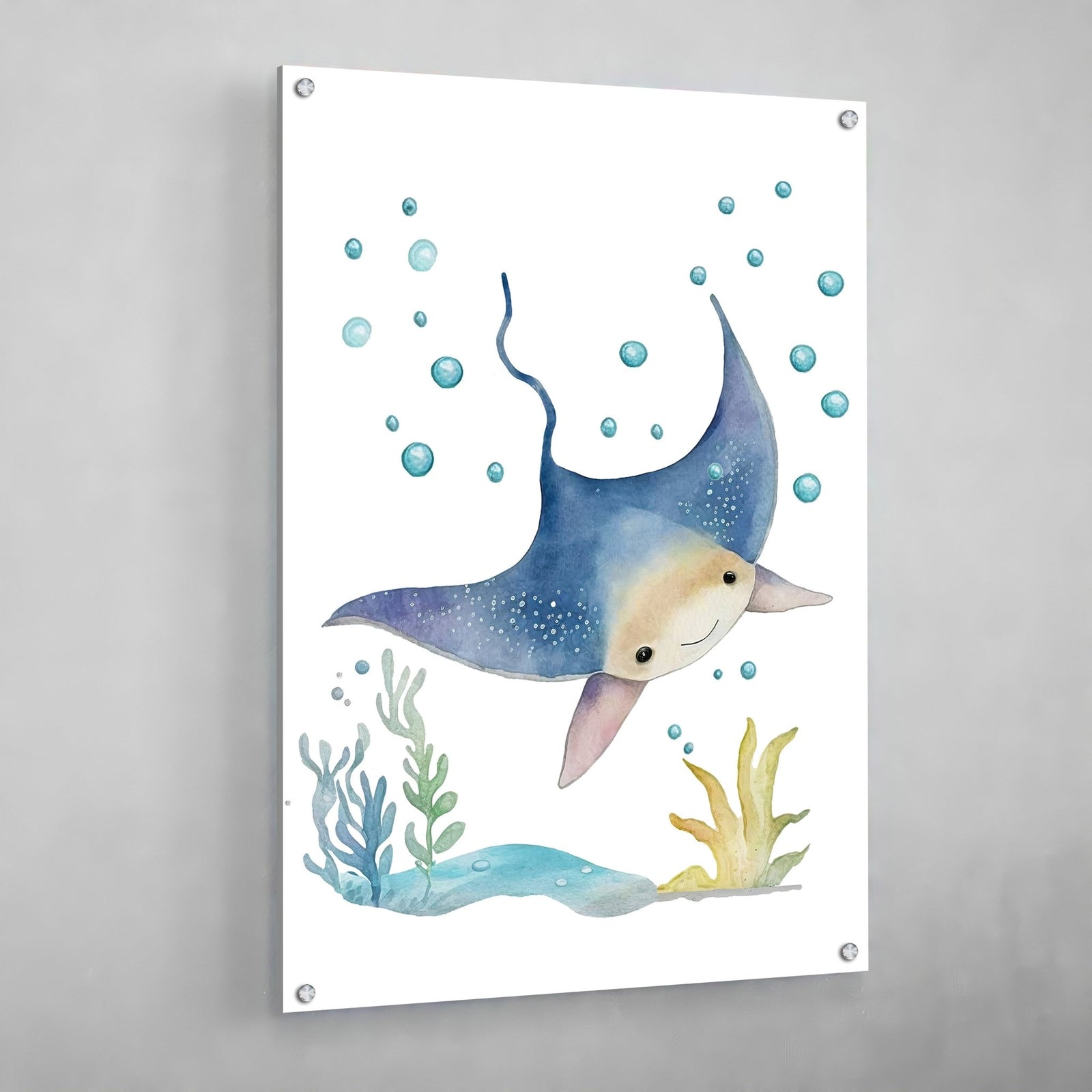Tableau Chambre Enfant Raie Manta - The Art Avenue