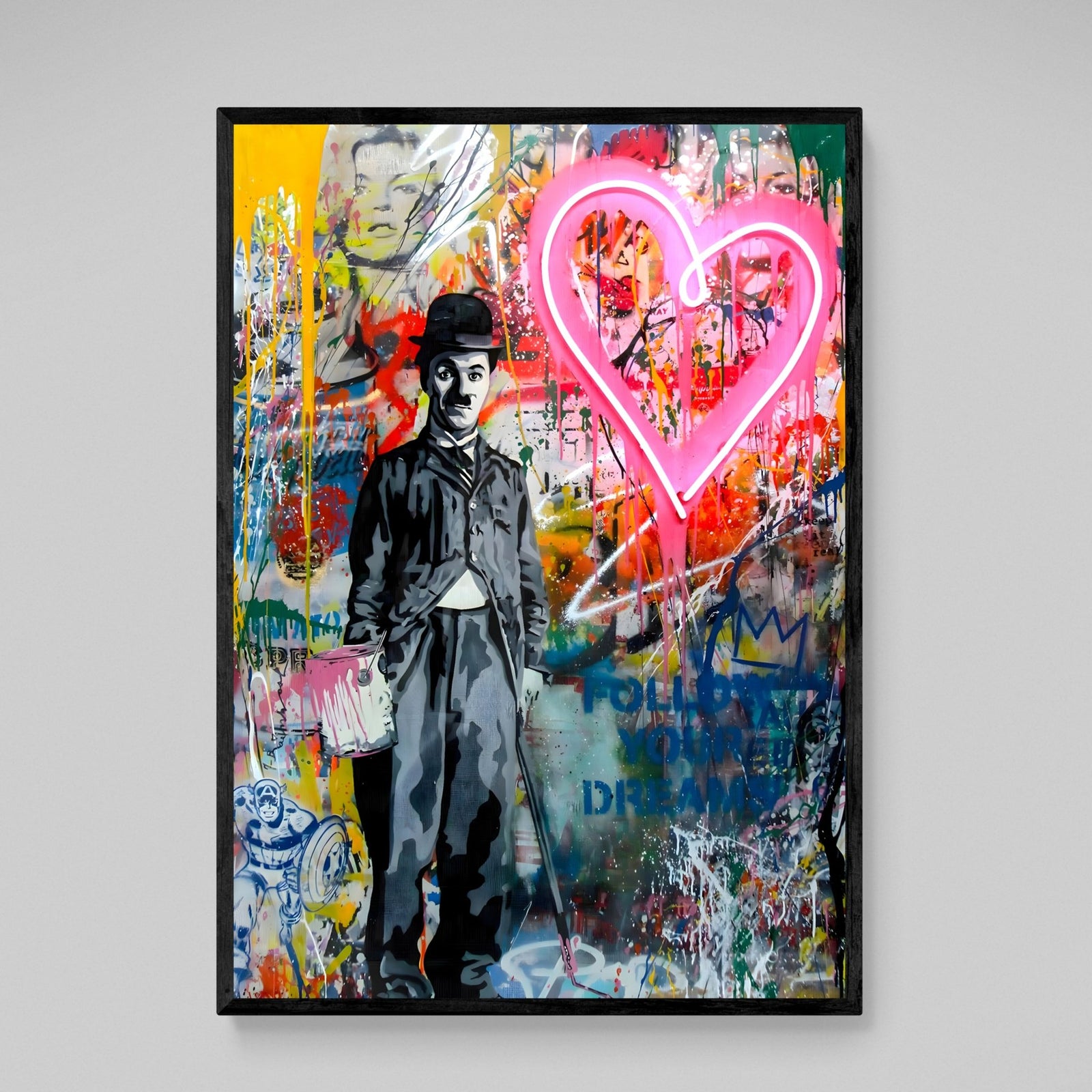 Tableau Charlie Chaplin Street Art - The Art Avenue