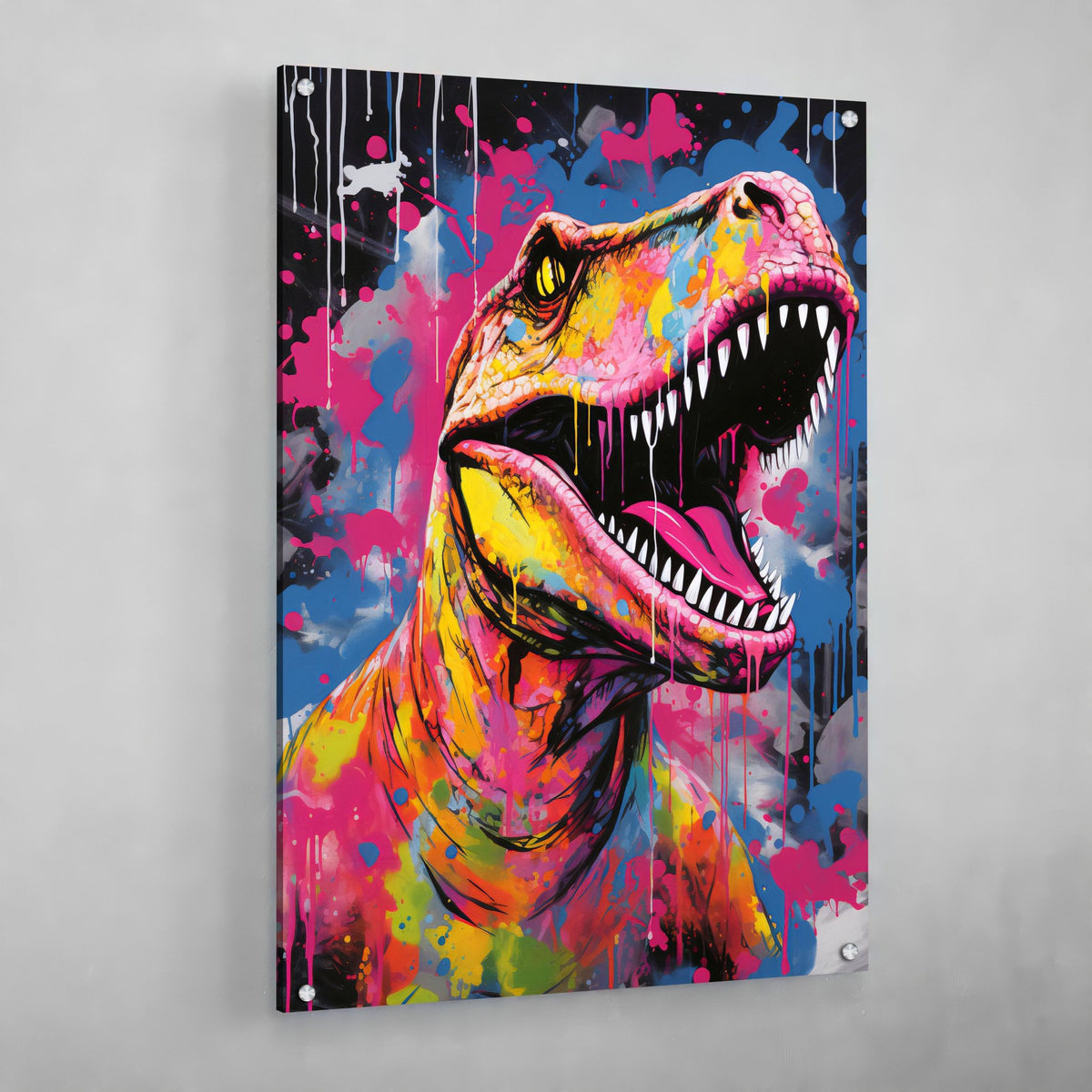 Tableau Coloré Dinosaure - The Art Avenue