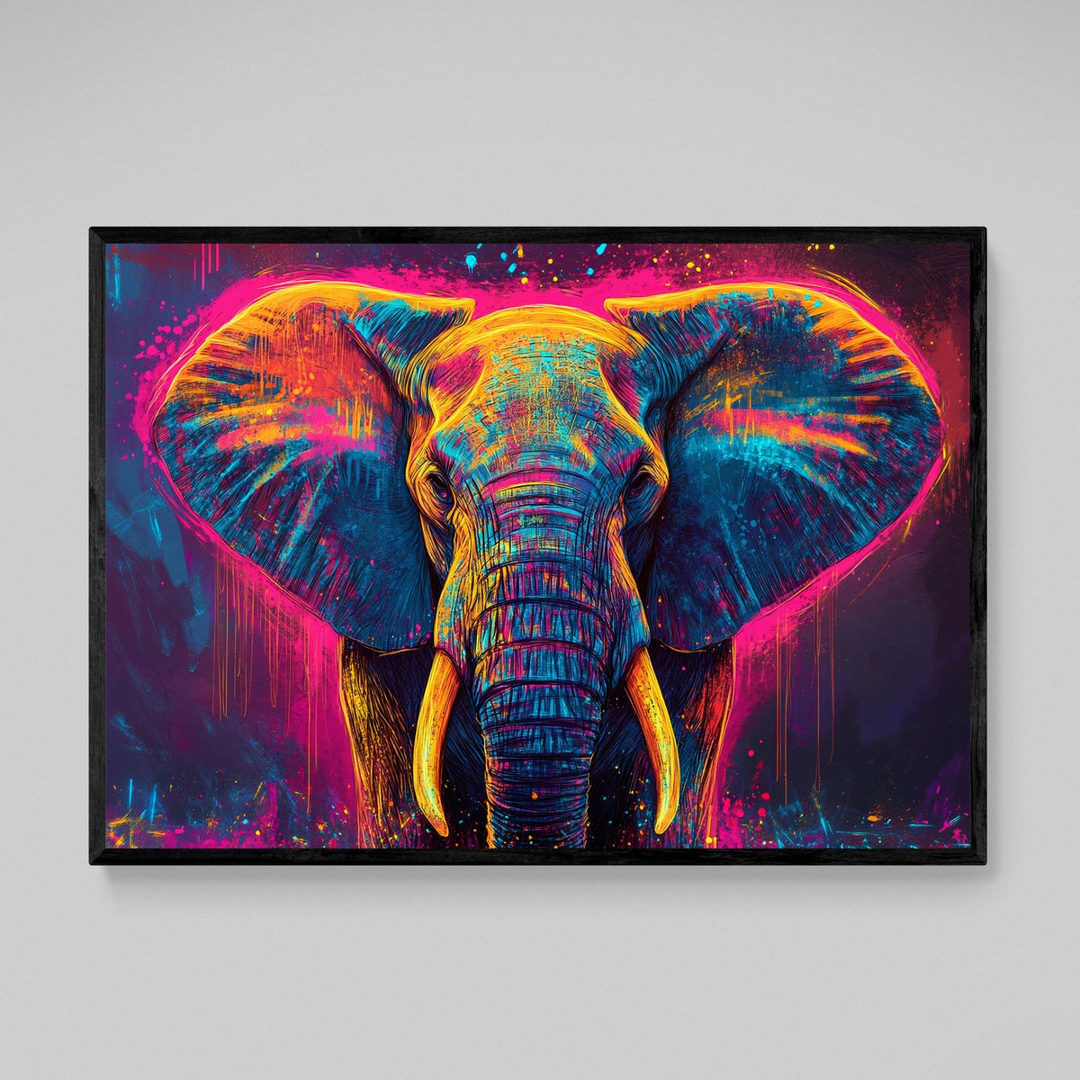 Tableau Coloré Éléphant Moderne - The Art Avenue