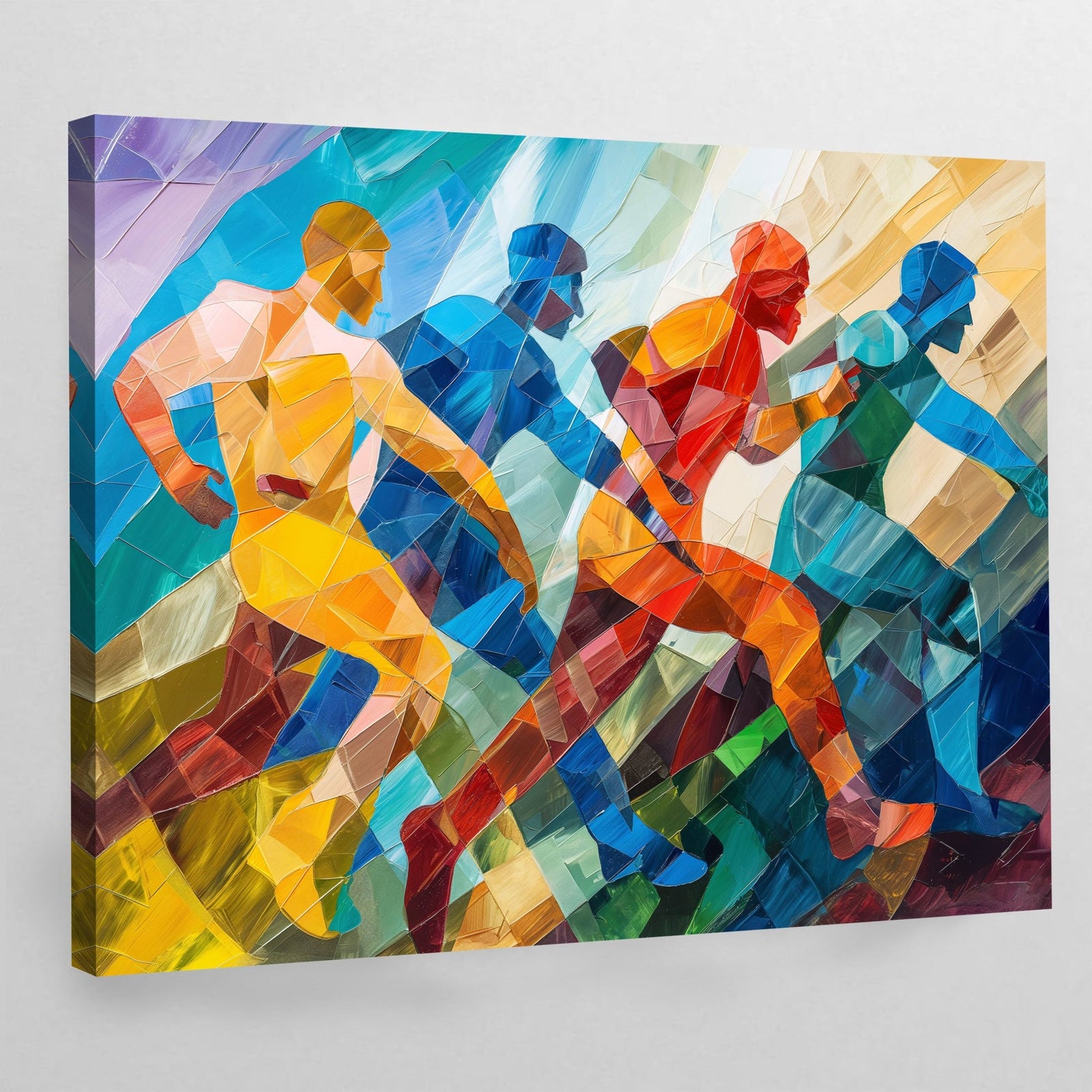 Tableau Cubisme Course Abstrait - The Art Avenue