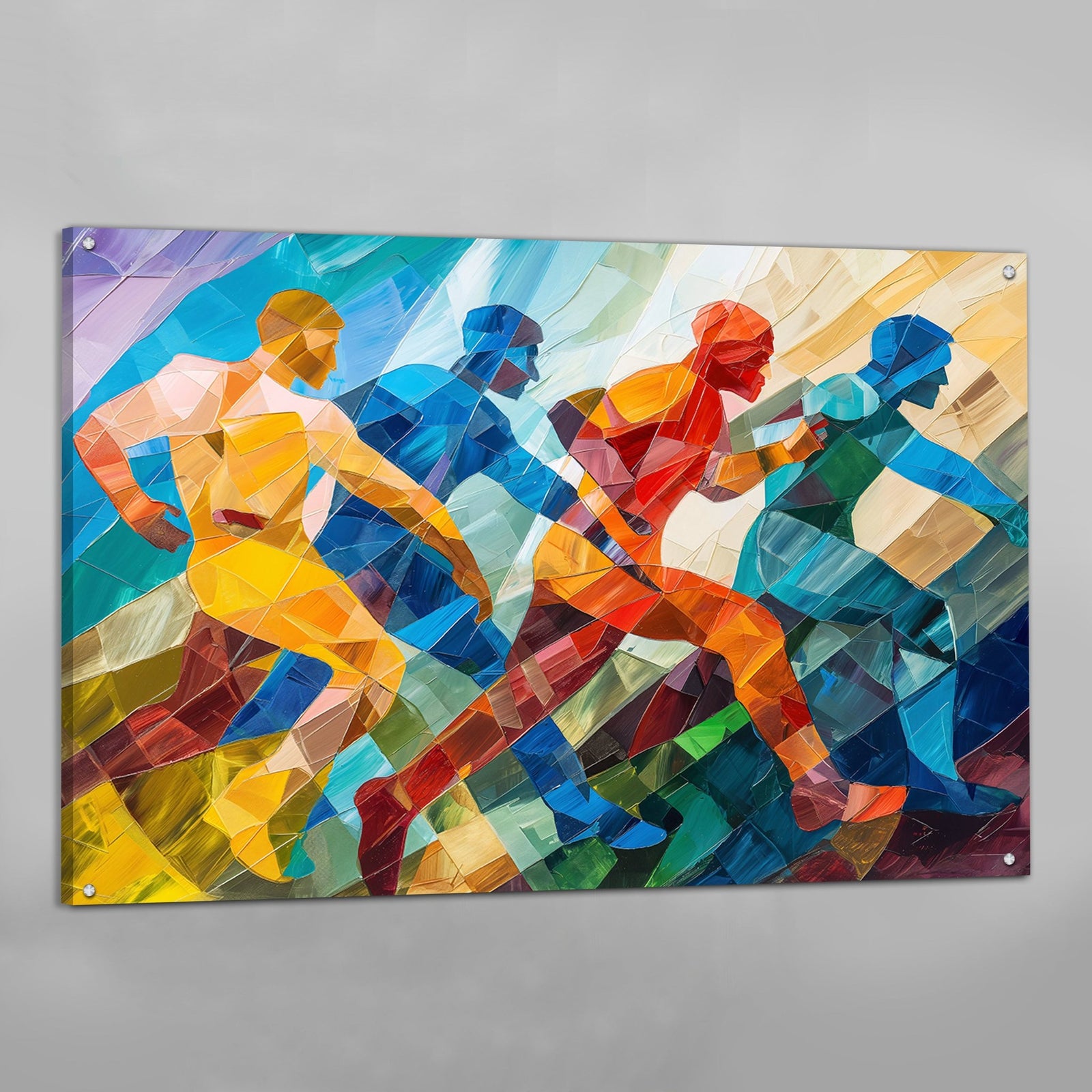 Tableau Cubisme Course Abstrait - The Art Avenue