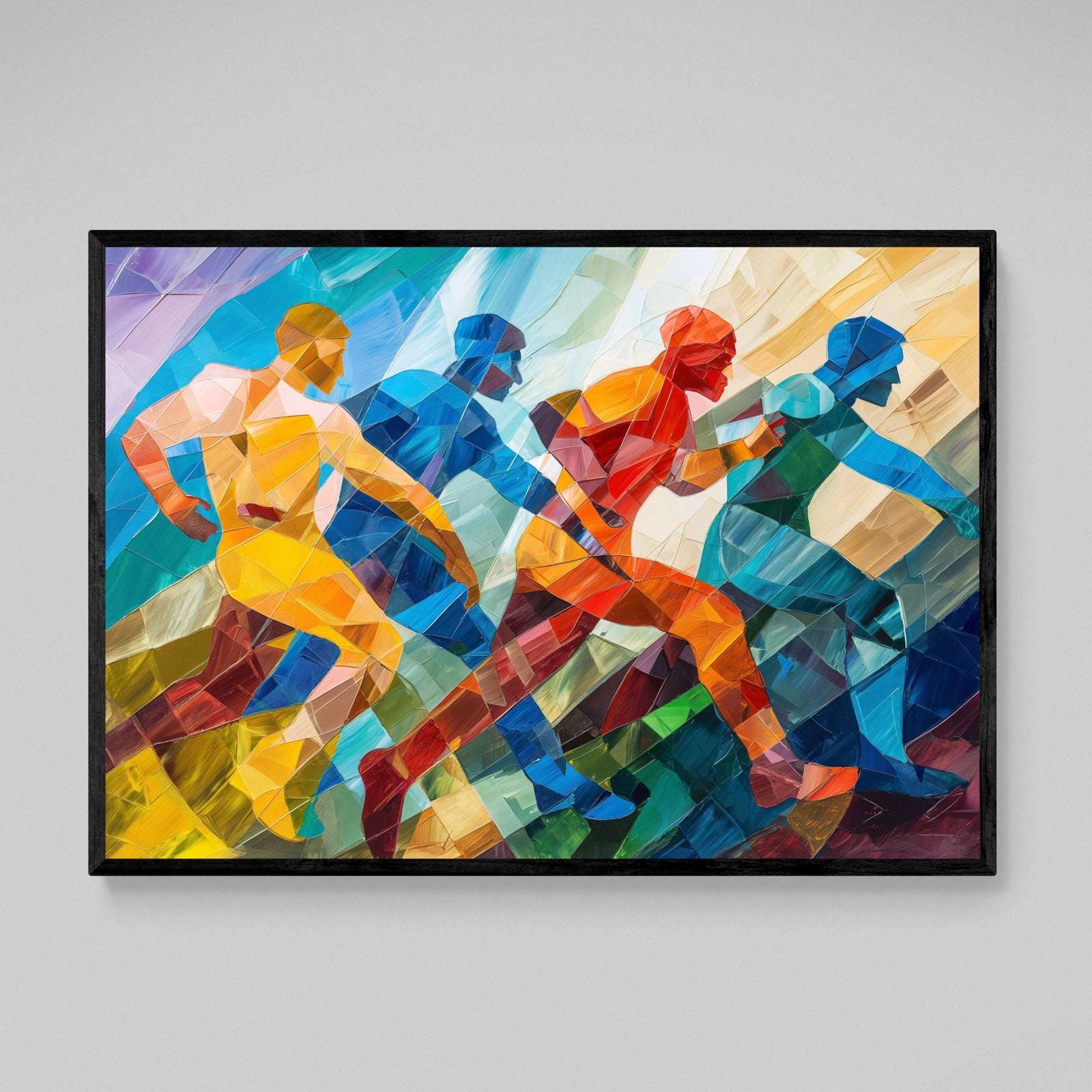 Tableau Cubisme Course Abstrait - The Art Avenue