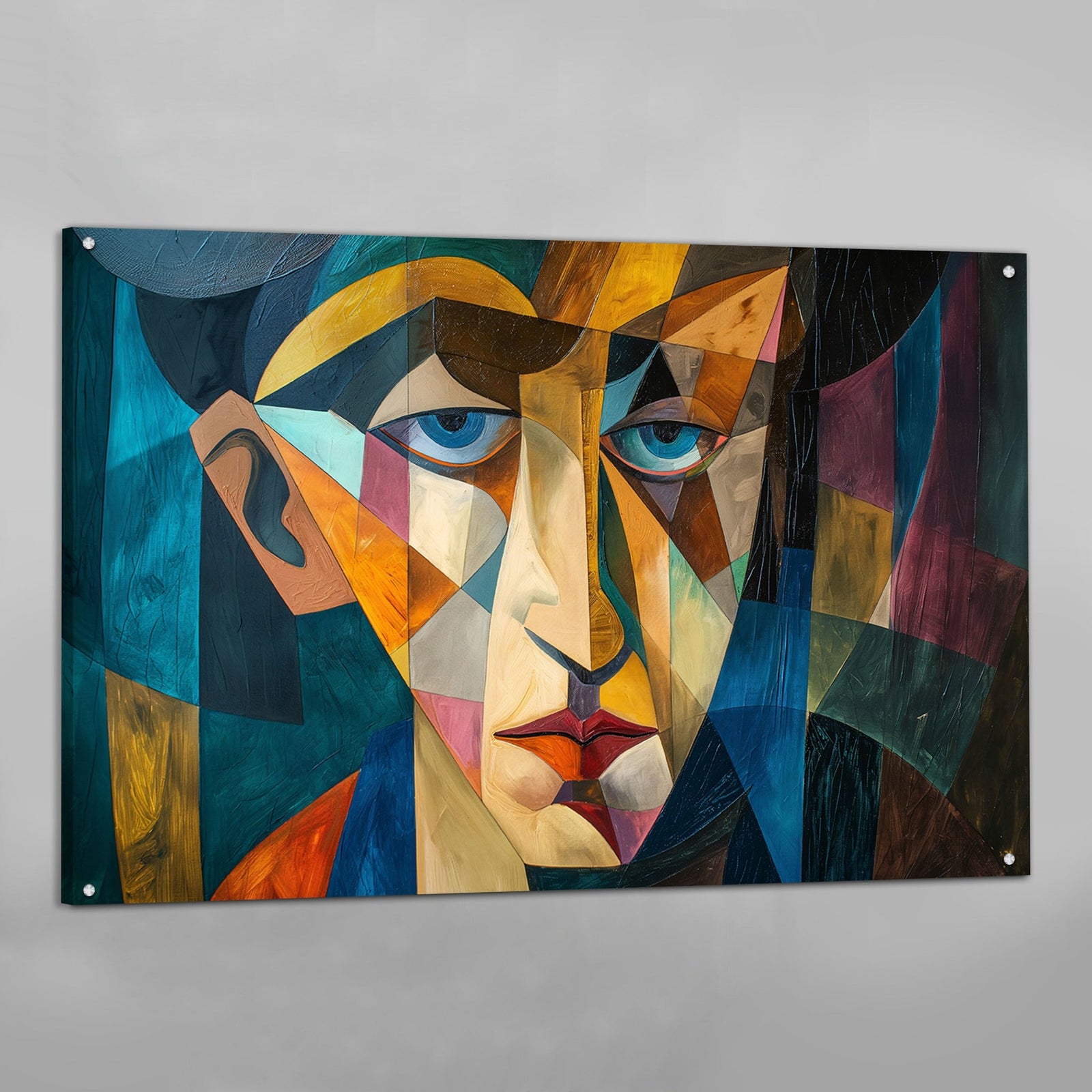 Tableau Cubisme Visage Géométrique - The Art Avenue