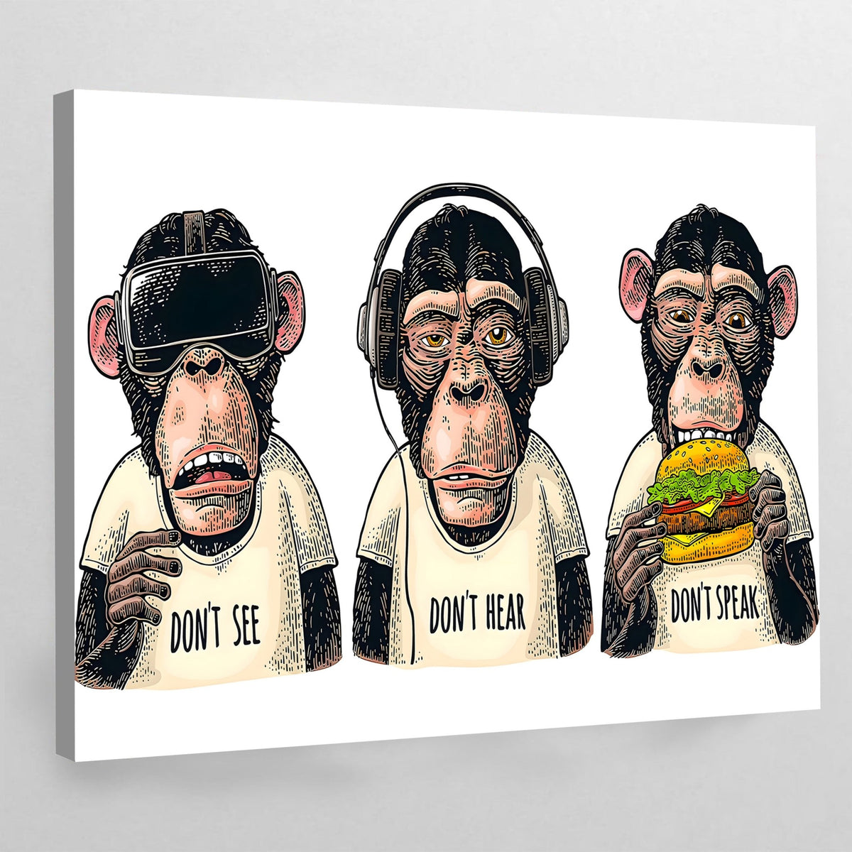 Tableau Des 3 Singes - The Art Avenue