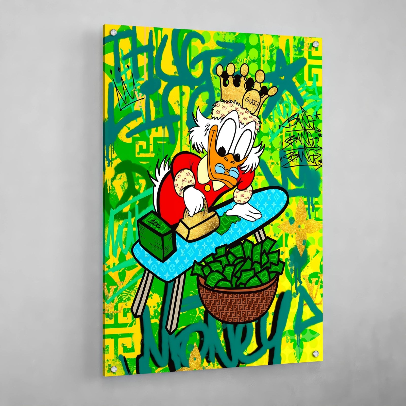 Tableau Donald Graffiti Vert - The Art Avenue