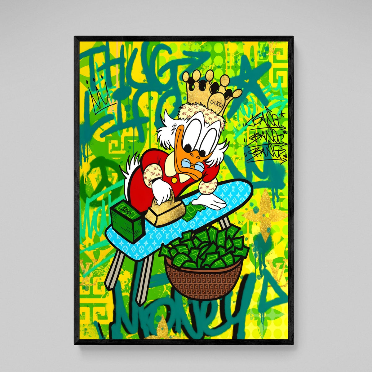 Tableau Donald Graffiti Vert - The Art Avenue