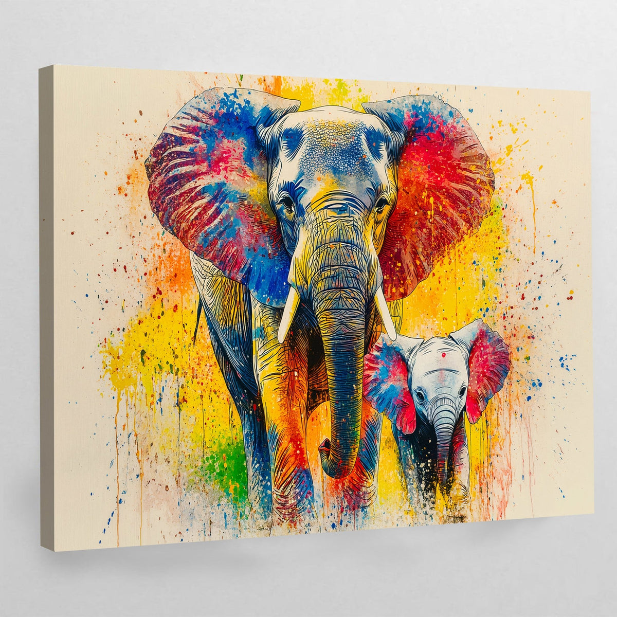 Tableau Éléphant Abstrait - The Art Avenue