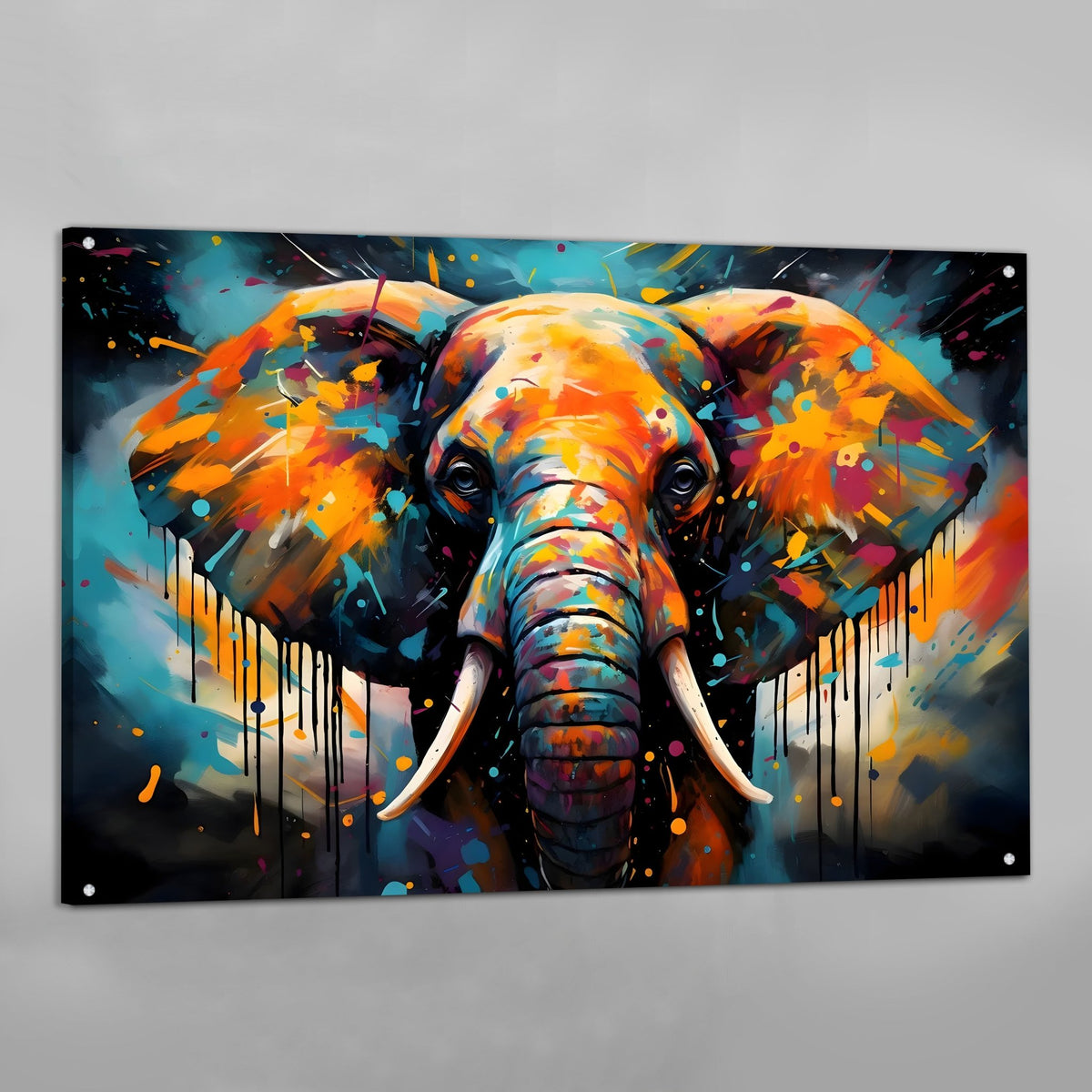 Tableau Elephant Graffiti Moderne - The Art Avenue