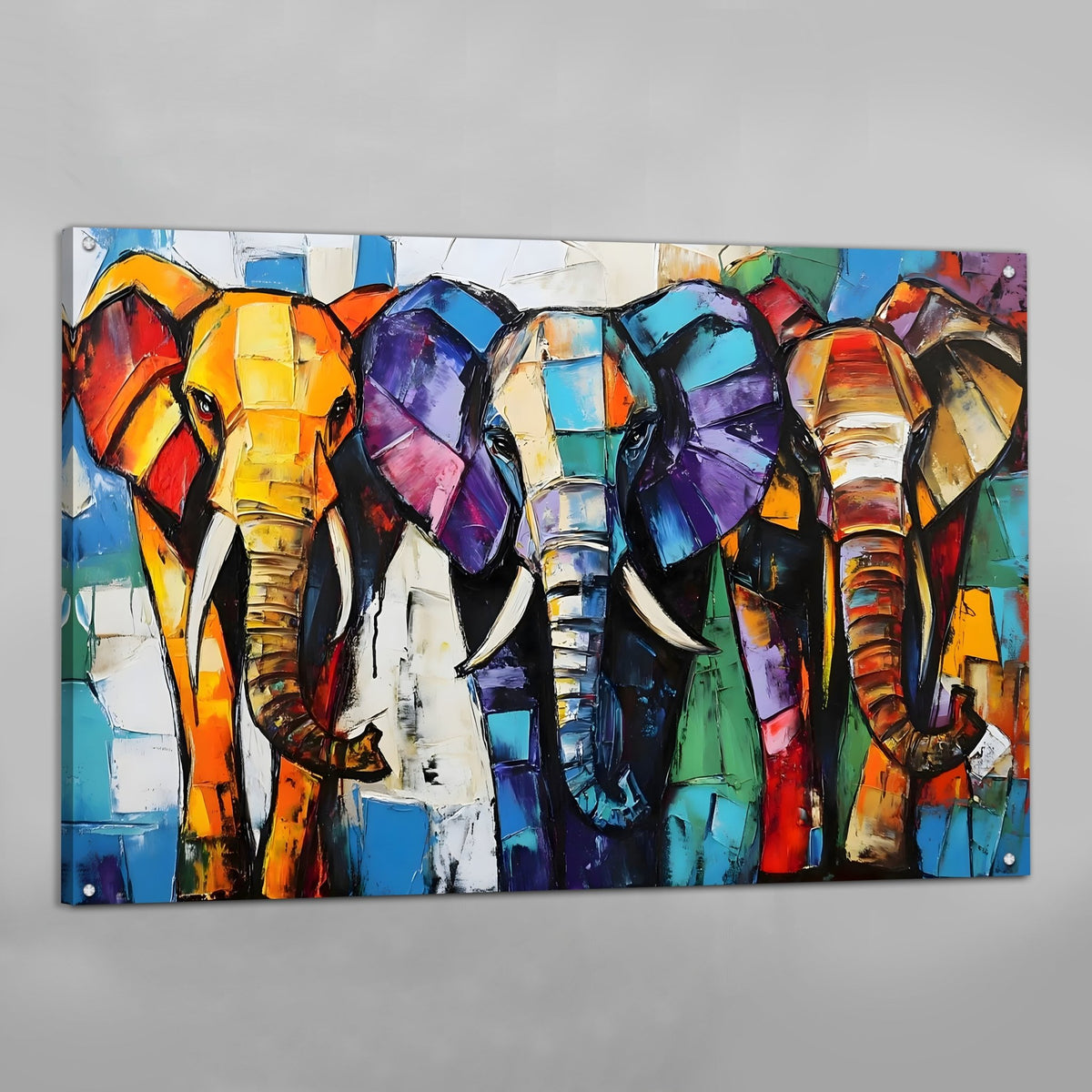 Tableau Elephant Modern Coloré - The Art Avenue