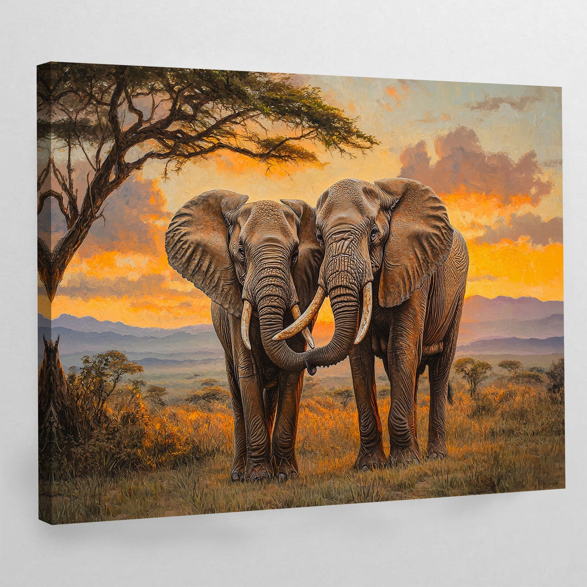 Tableau Éléphants Afrique - The Art Avenue