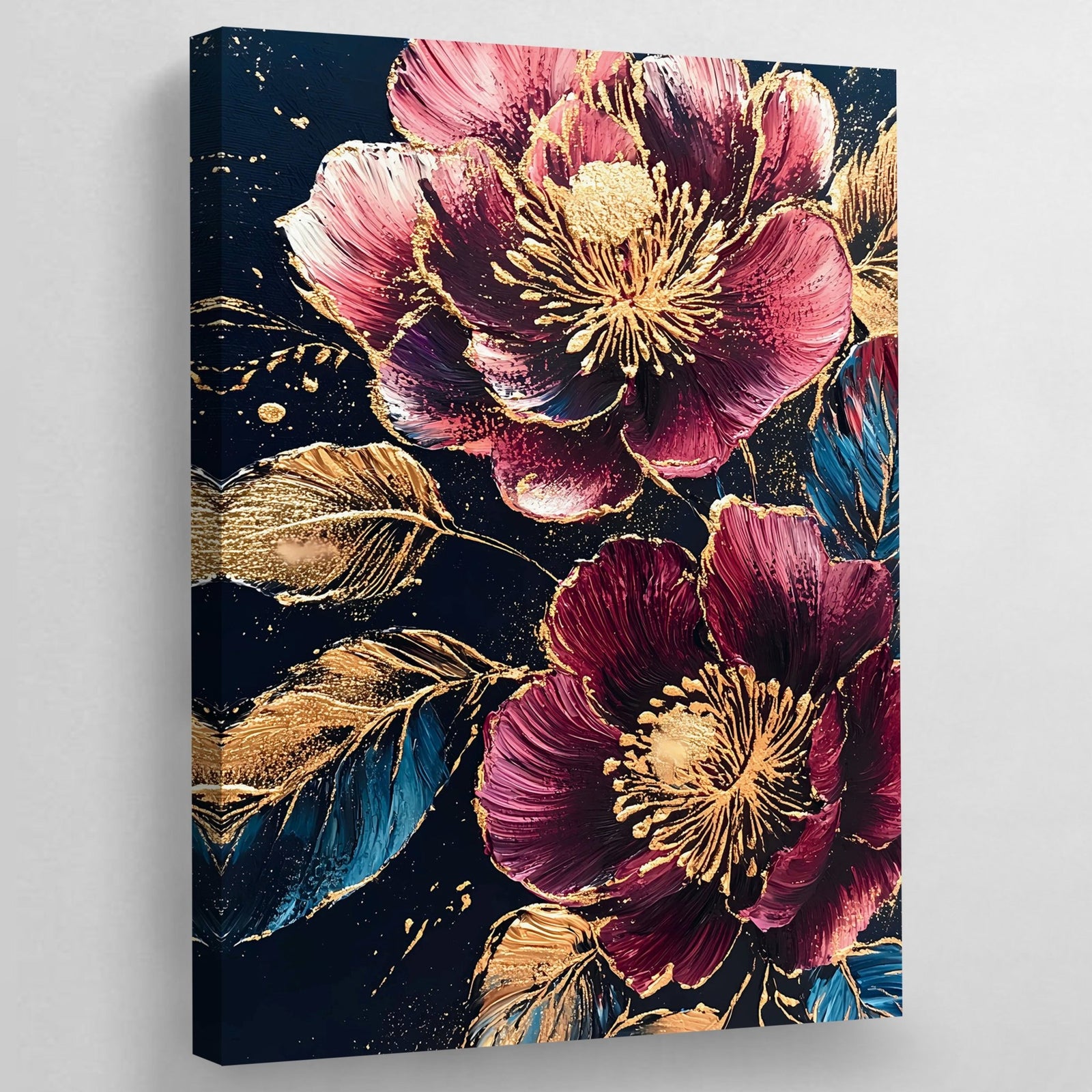 Tableau Fleurs Dorées - The Art Avenue