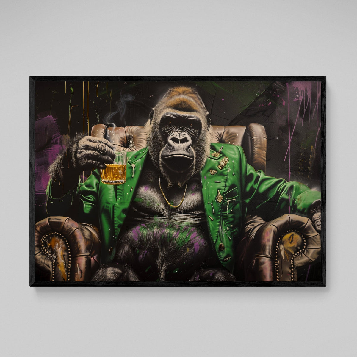 Tableau Gorille Moderne Whiskey - The Art Avenue