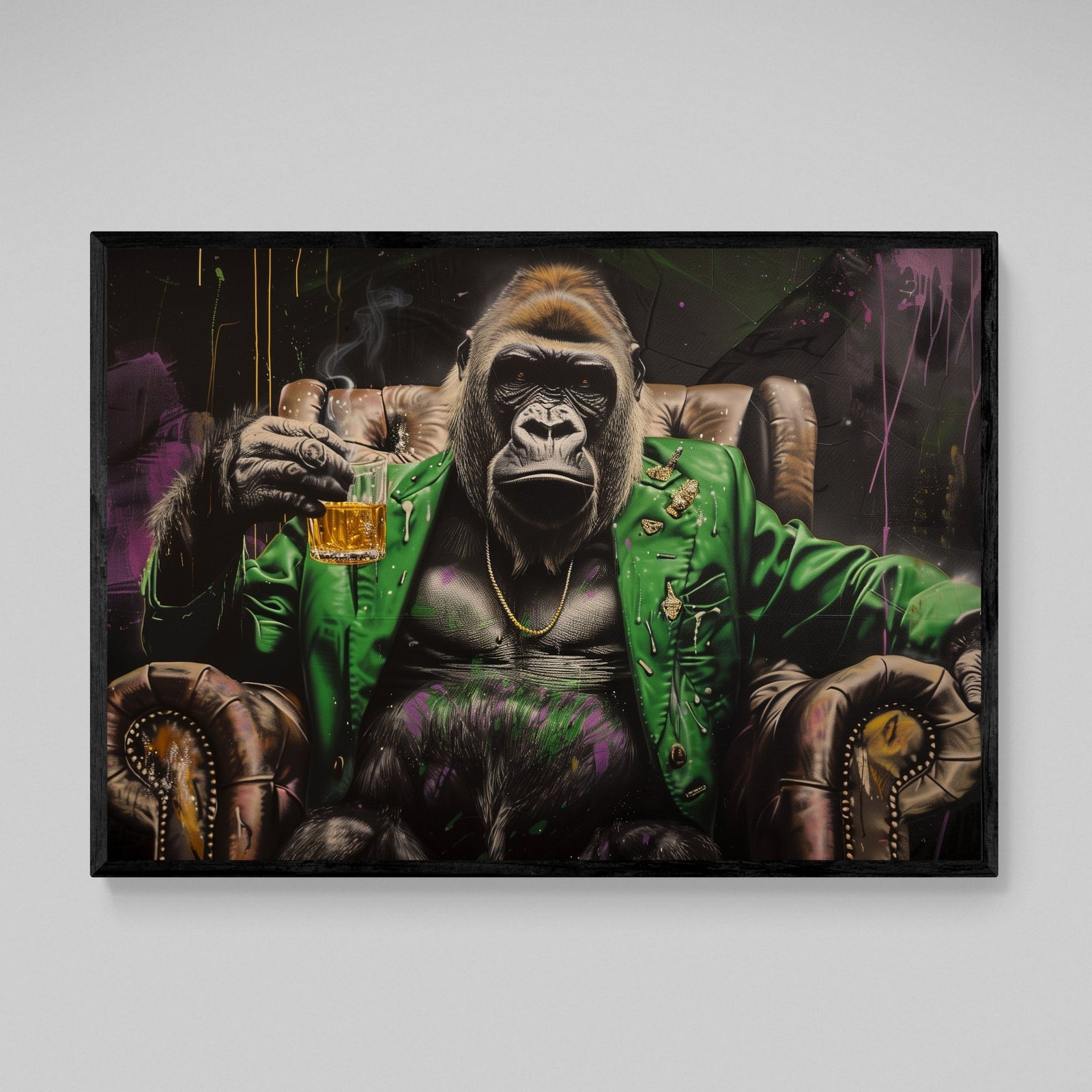 Tableau Gorille Moderne Whiskey - The Art Avenue