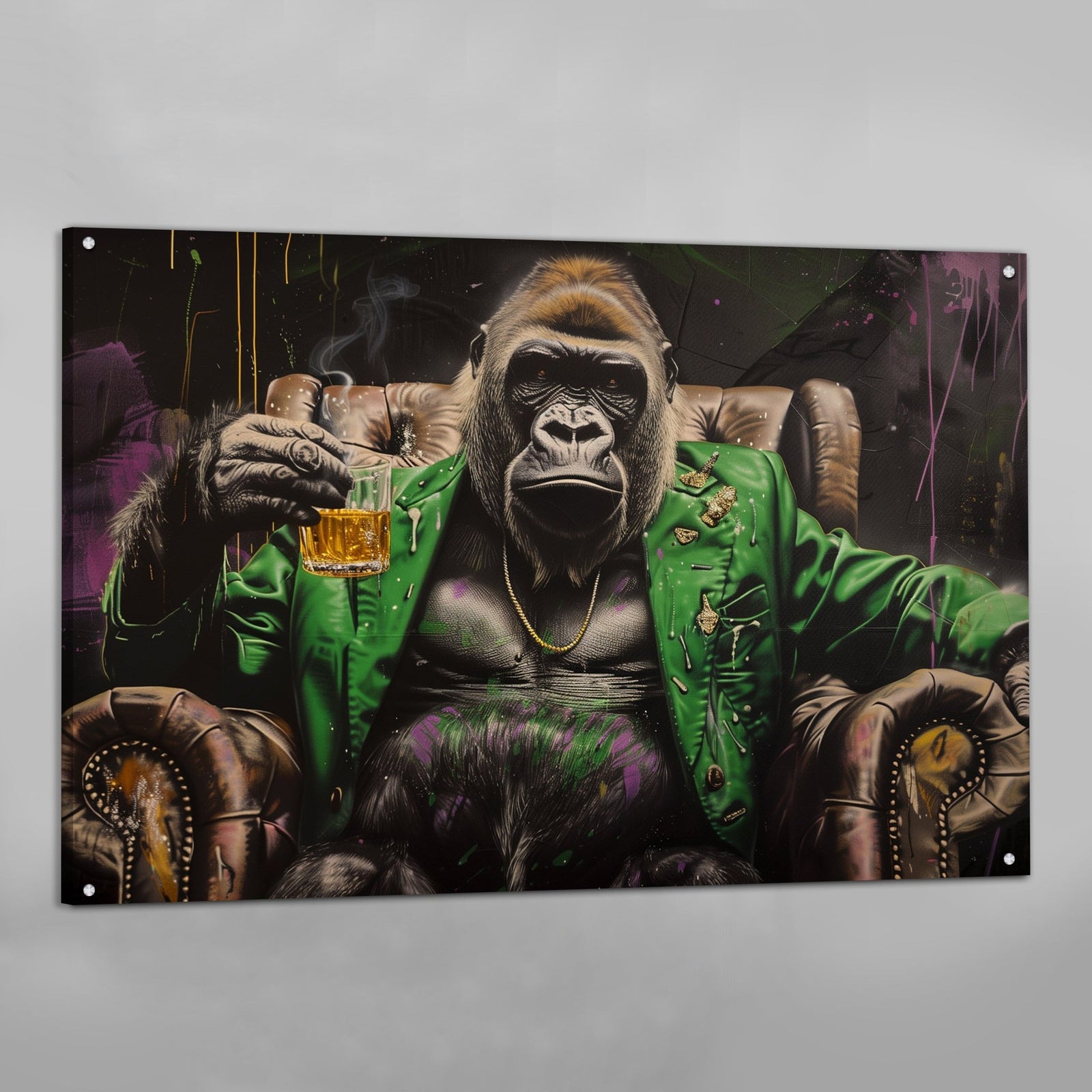 Tableau Gorille Moderne Whiskey - The Art Avenue