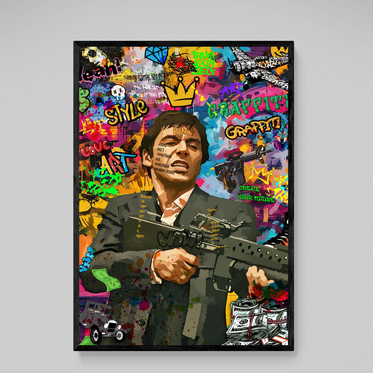 Tableau Graffiti Scarface - The Art Avenue