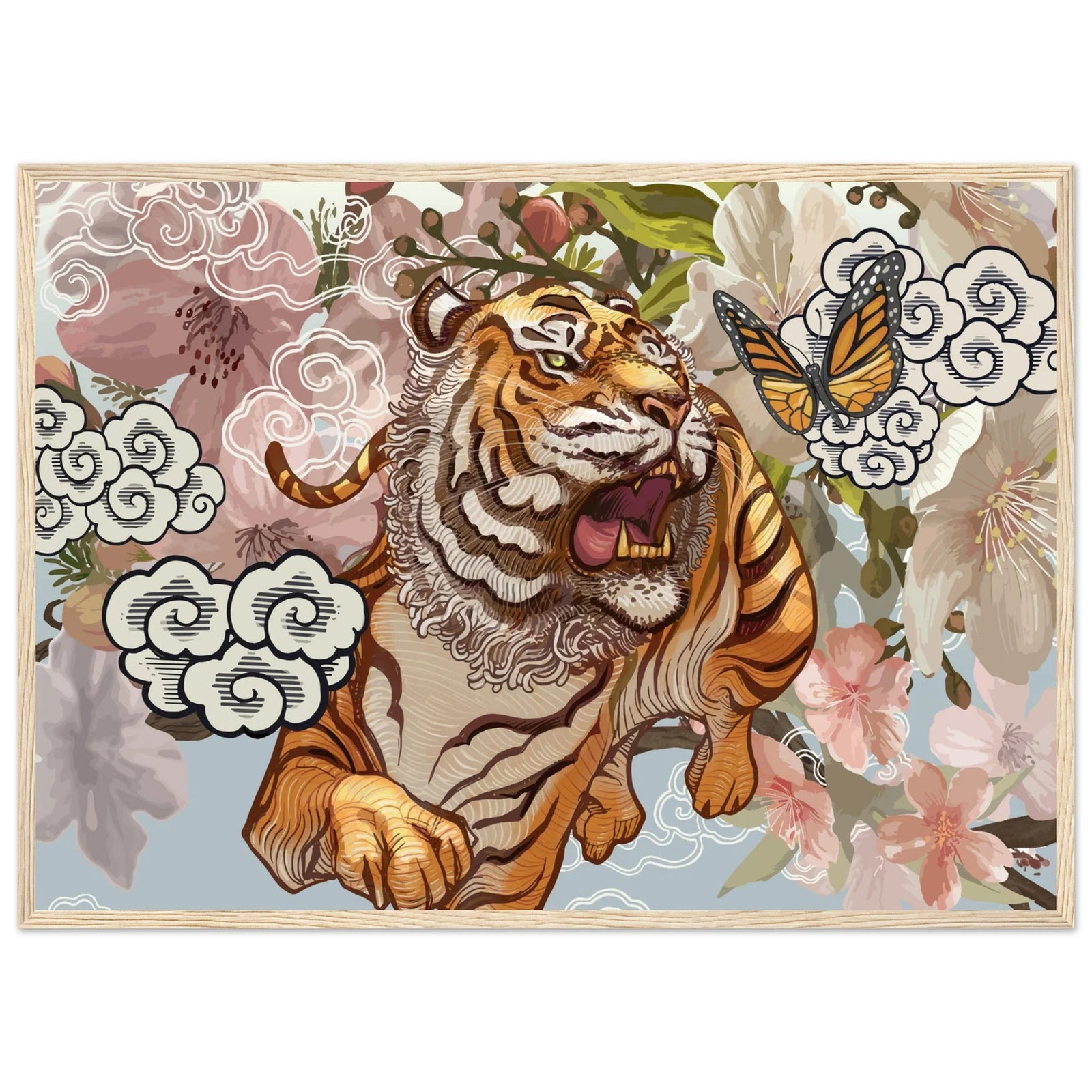Tableau Japonais Tigre - The Art Avenue