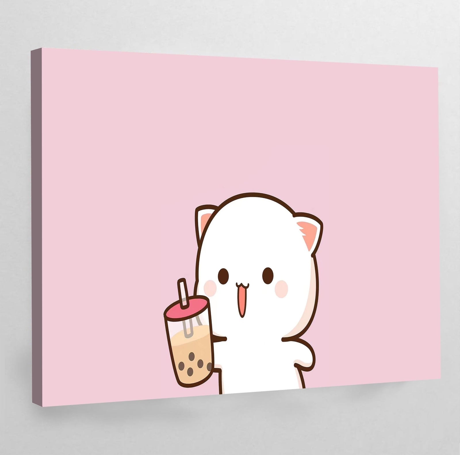 Tableau Kawaii Chaton Blanc - The Art Avenue