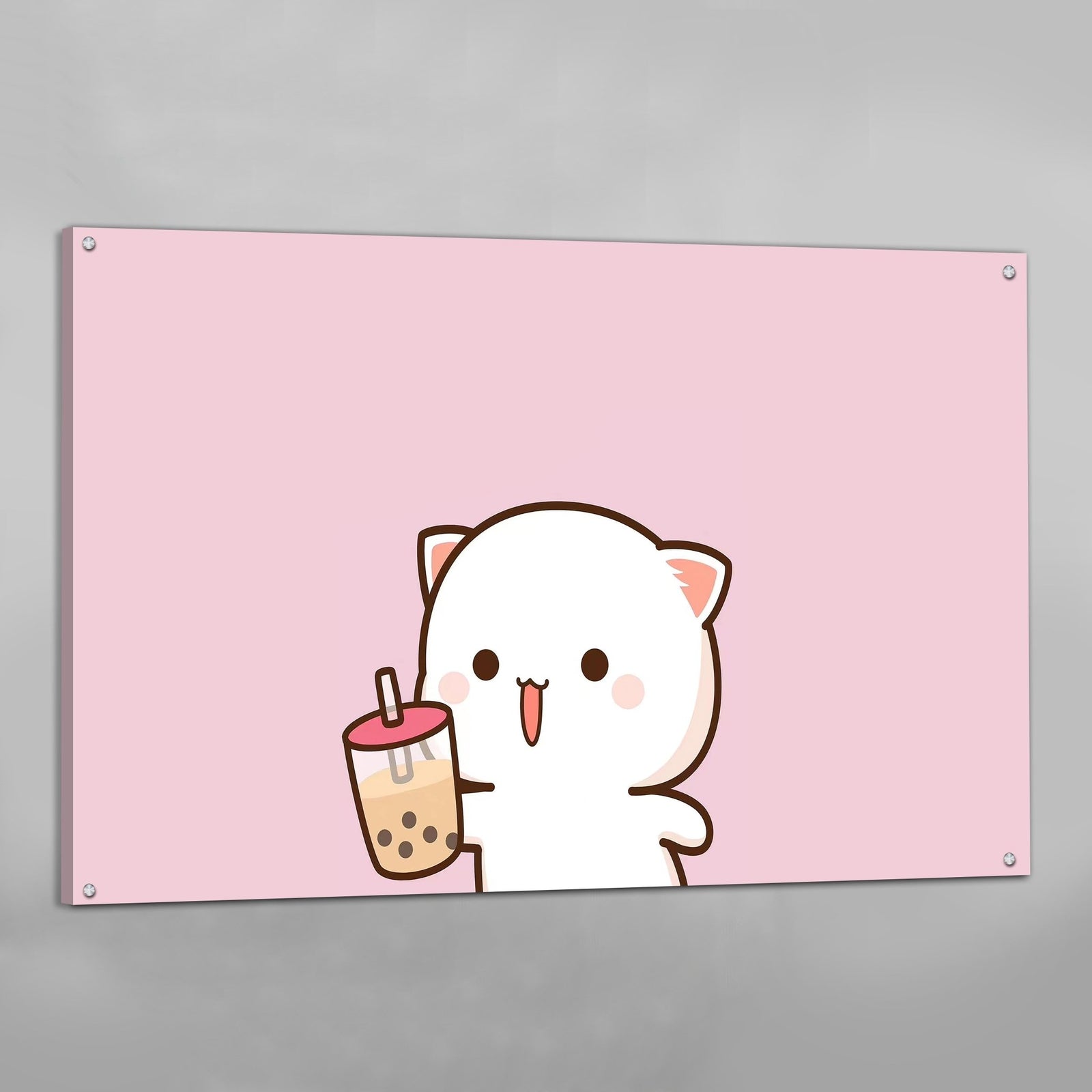 Tableau Kawaii Chaton Blanc - The Art Avenue