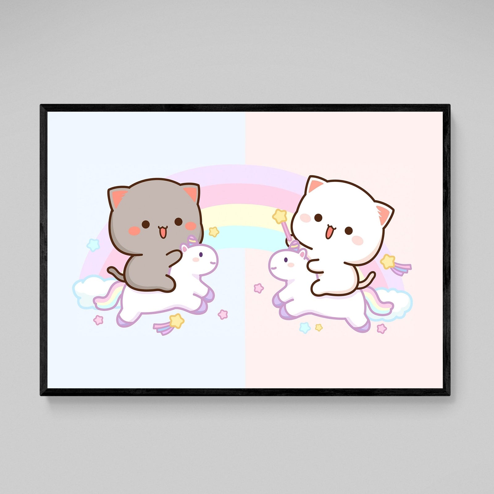 Tableau Kawaii Chatons Licornes - The Art Avenue