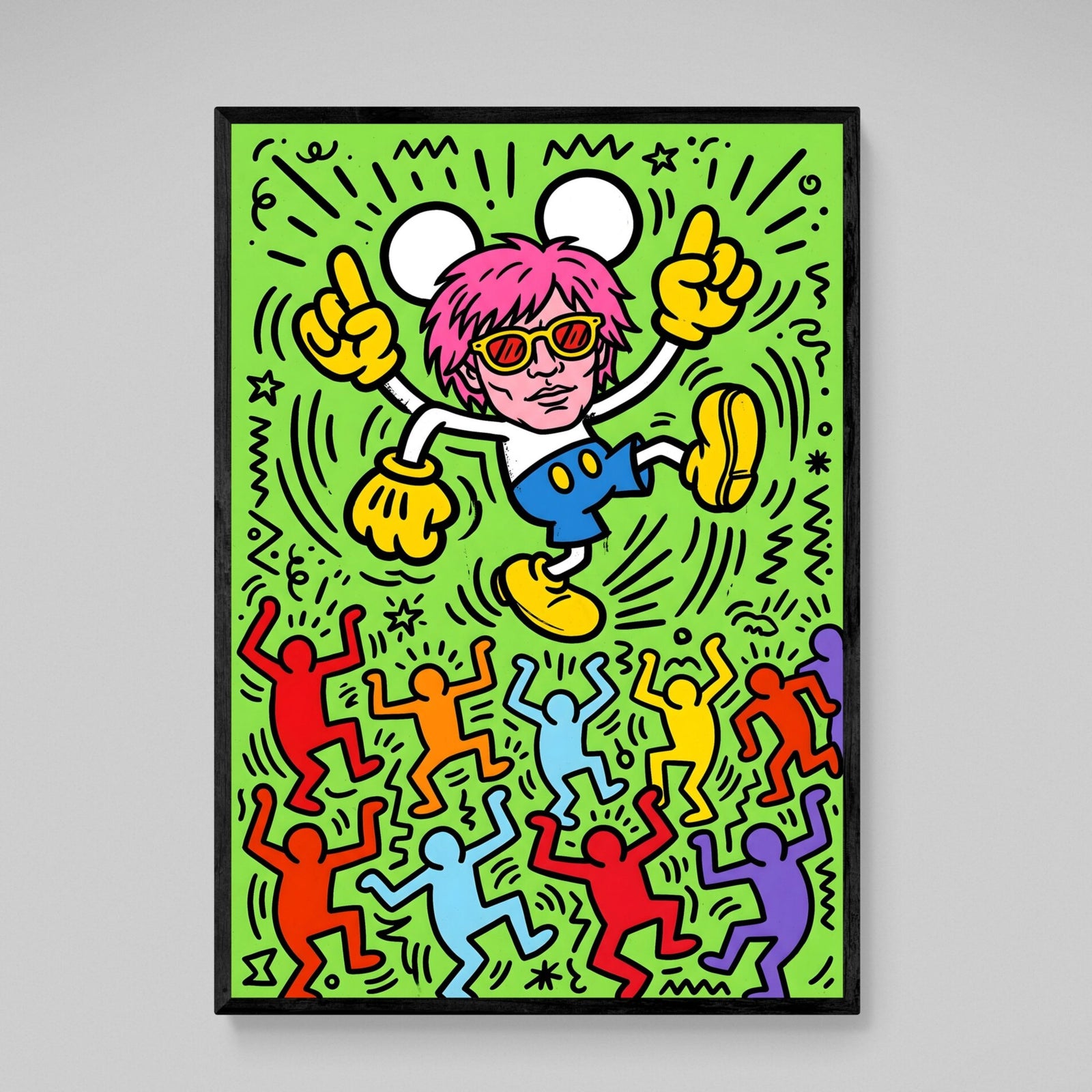 Tableau Keith Haring Personnages Dansants - The Art Avenue