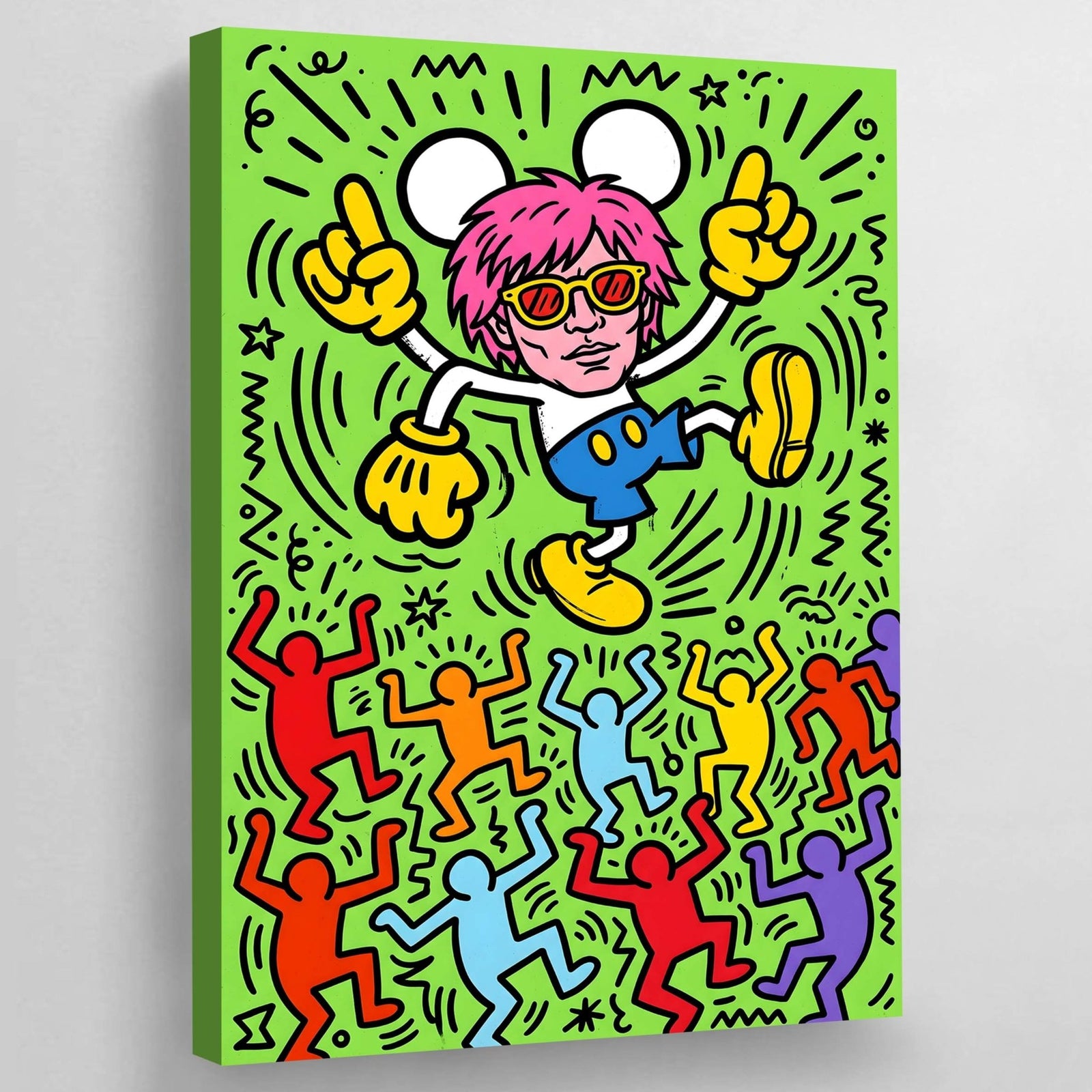 Tableau Keith Haring Personnages Dansants - The Art Avenue