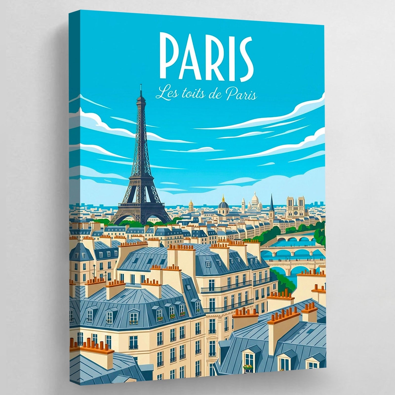 Tableau Les Toits de Paris Tour Eiffel - The Art Avenue