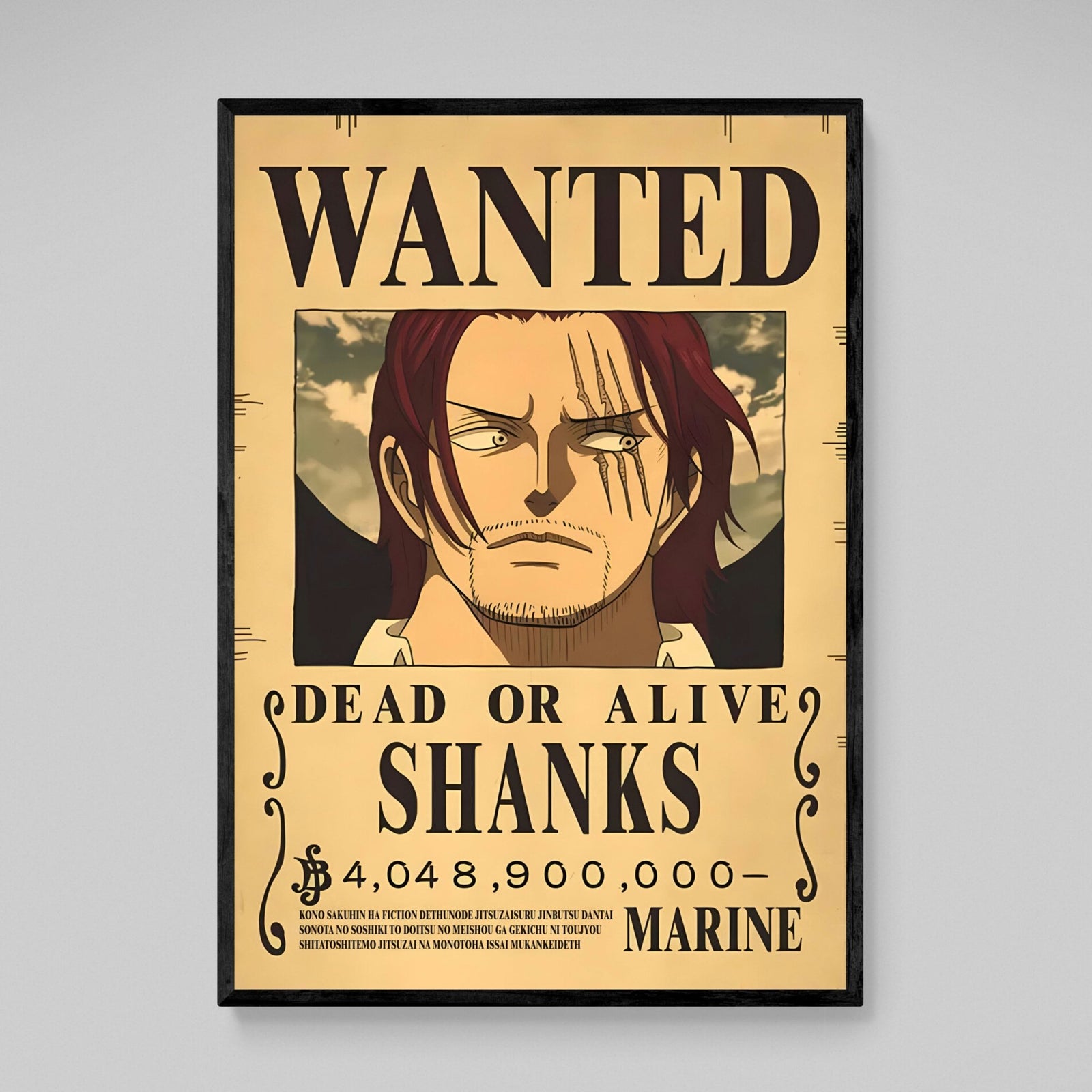 Tableau Manga Wanted Empereur Pirate Roux - The Art Avenue