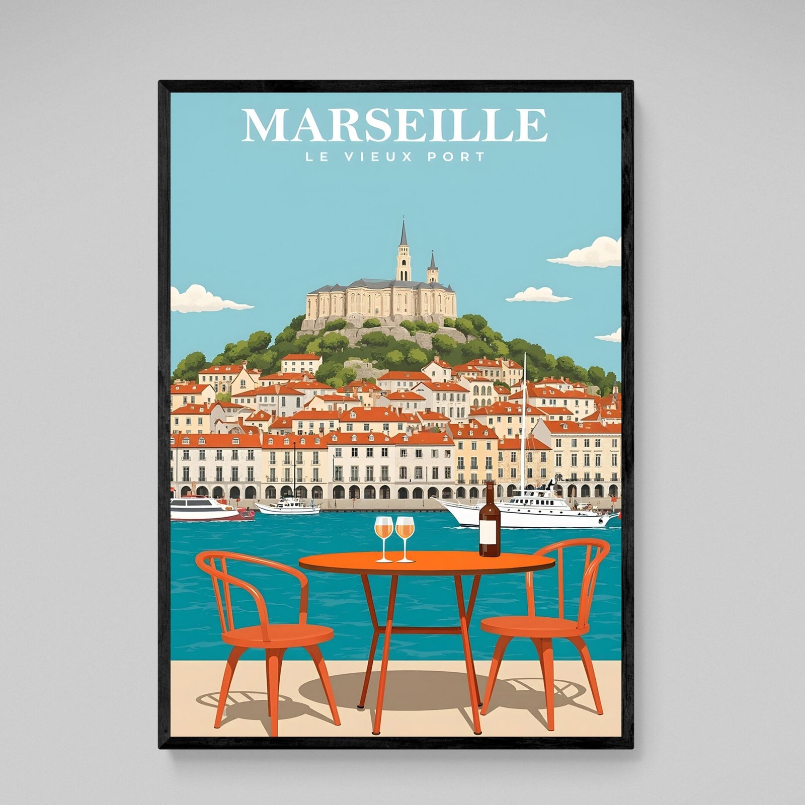 Tableau Marseille Le Vieux - Port Vintage - The Art Avenue