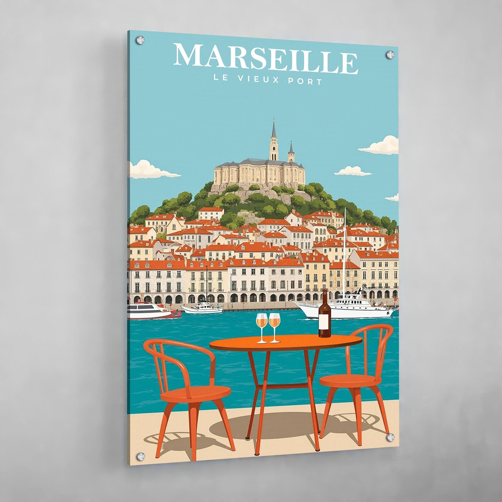 Tableau Marseille Le Vieux - Port Vintage - The Art Avenue