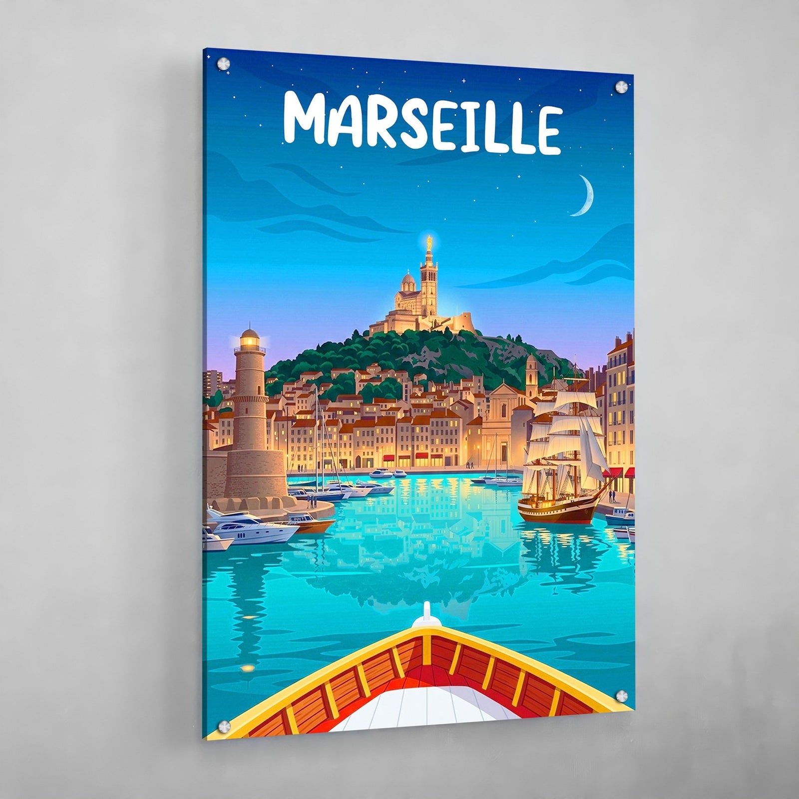 Tableau Marseille Moderne Cité Phocéenne - The Art Avenue
