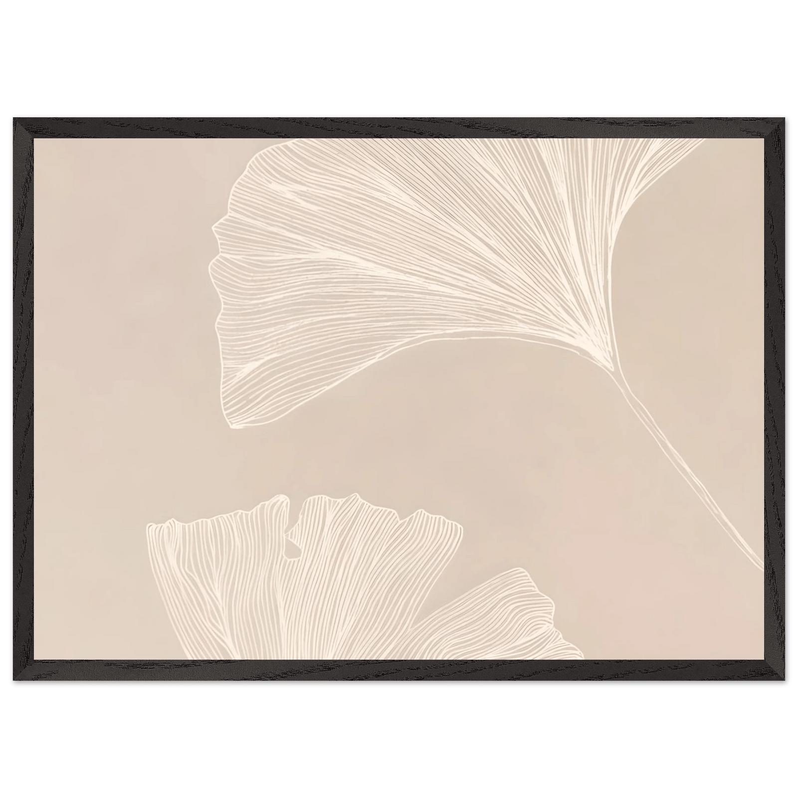 Tableau Minimaliste Feuilles de Ginkgo - The Art Avenue