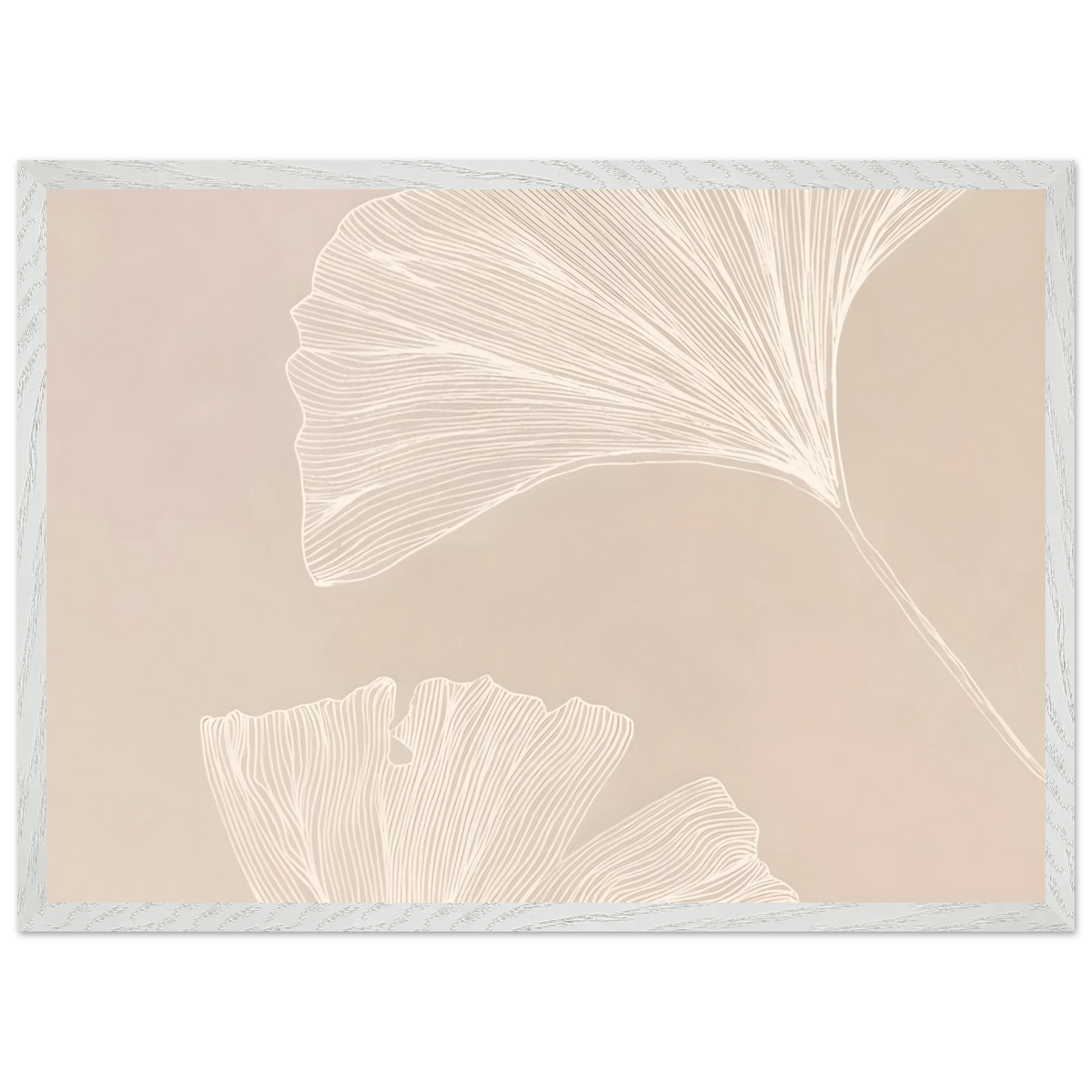 Tableau Minimaliste Feuilles de Ginkgo - The Art Avenue