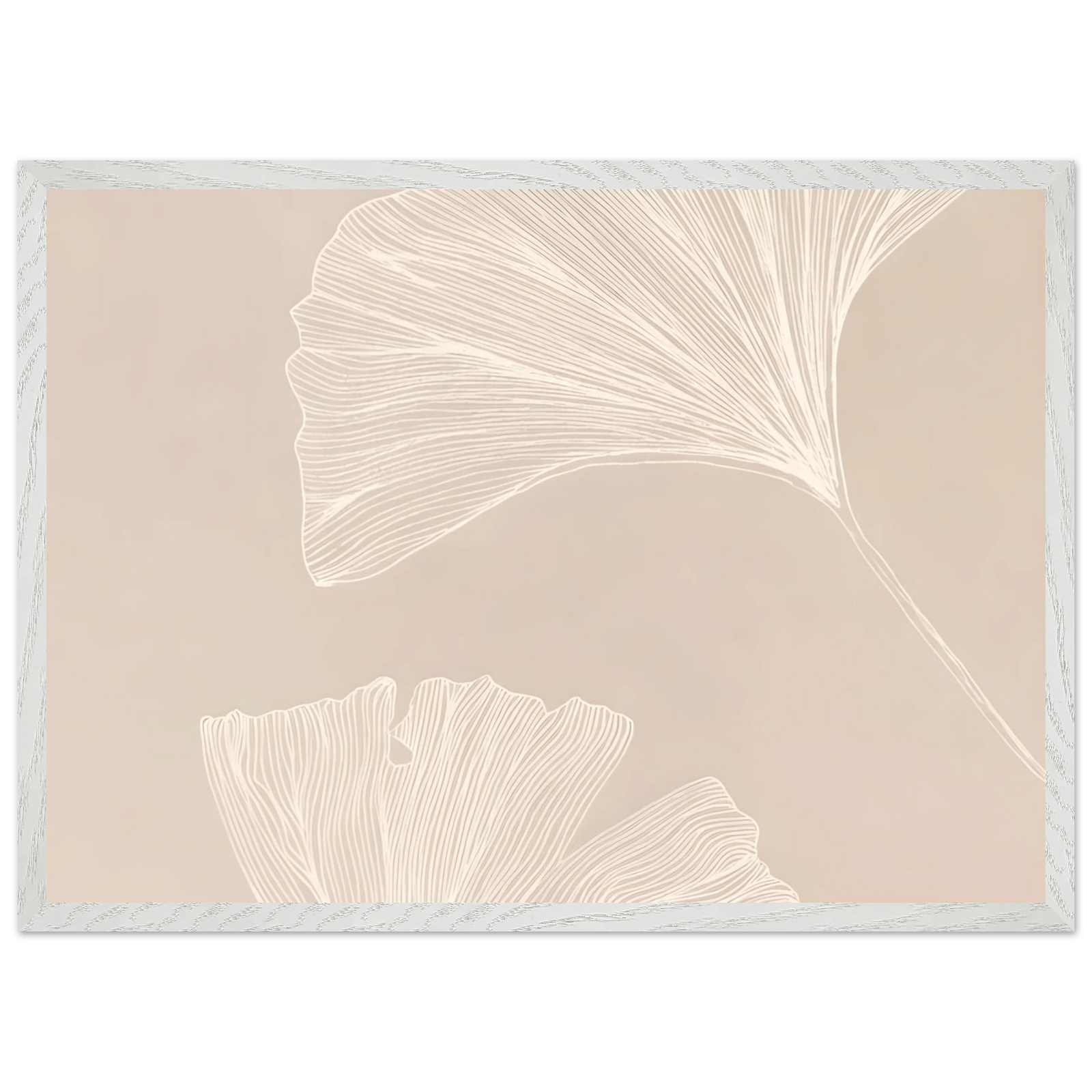 Tableau Minimaliste Feuilles de Ginkgo - The Art Avenue