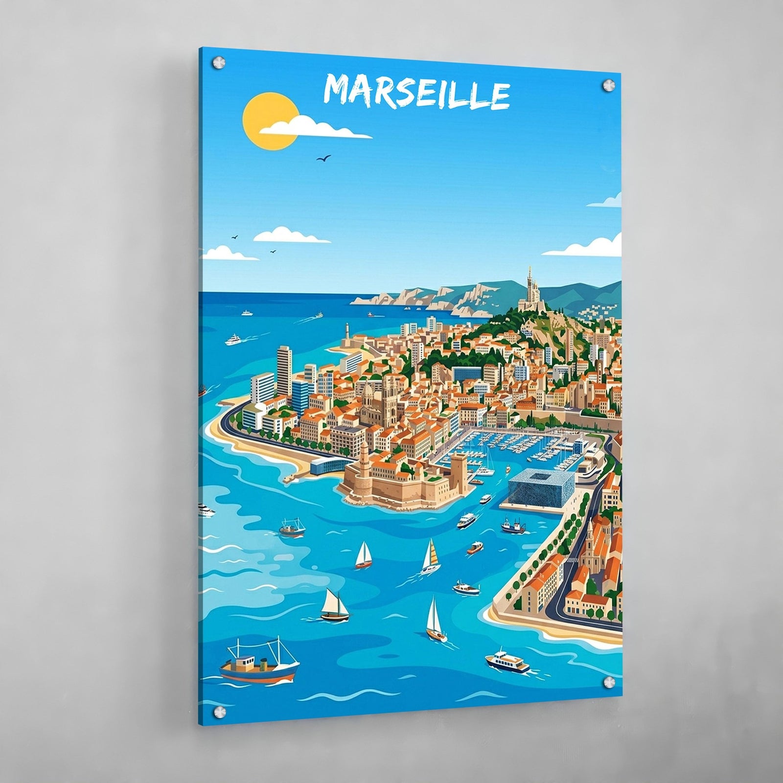 Tableau Moderne Port de Marseille - The Art Avenue