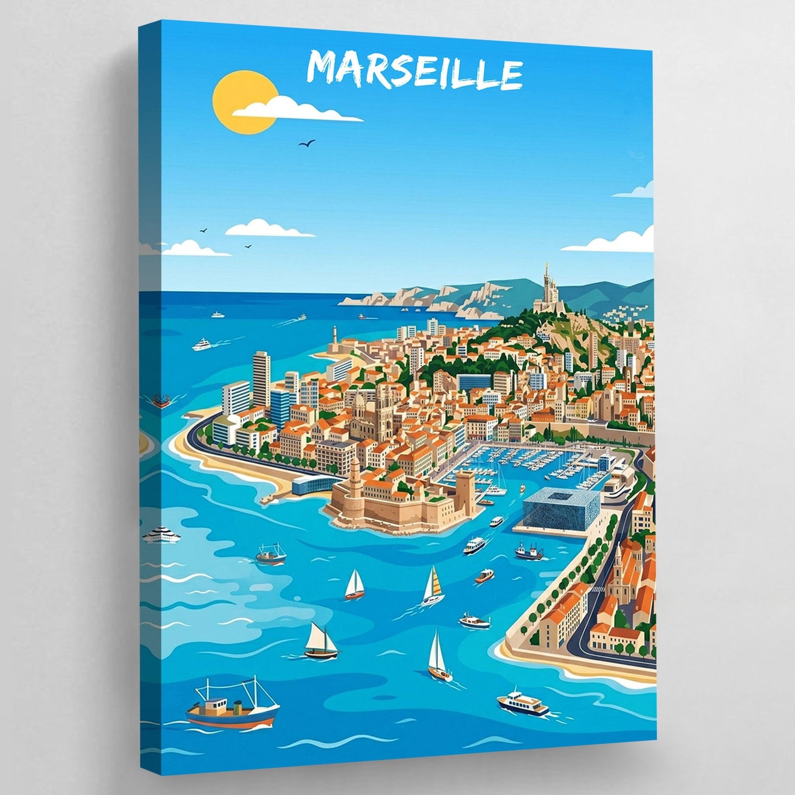 Tableau Moderne Port de Marseille - The Art Avenue